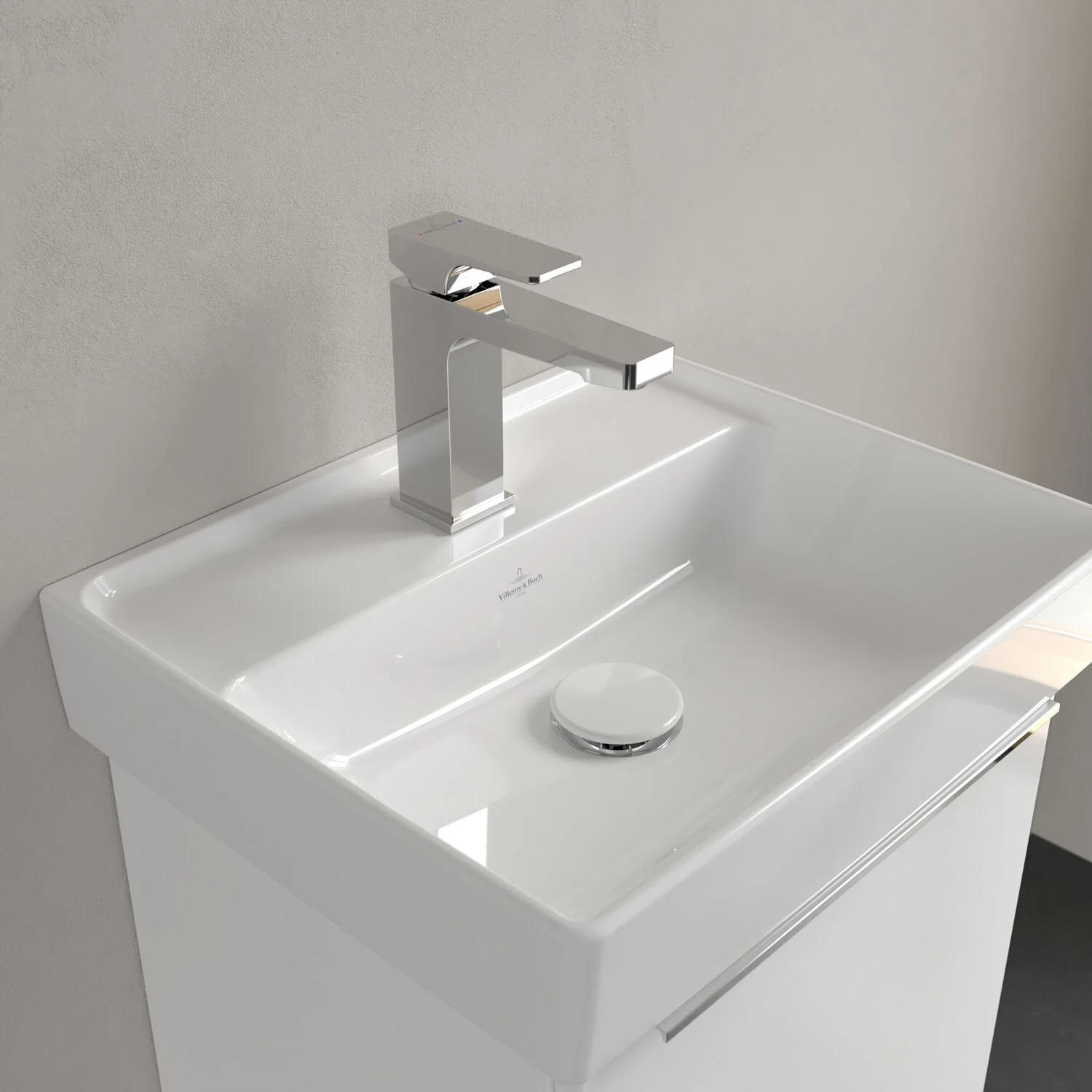 Villeroy & Boch Taro Waschtisch 45 cm mit CeramicPlus Beschichtung, 1 Hahnloch, ohne Überlauf Bild 6