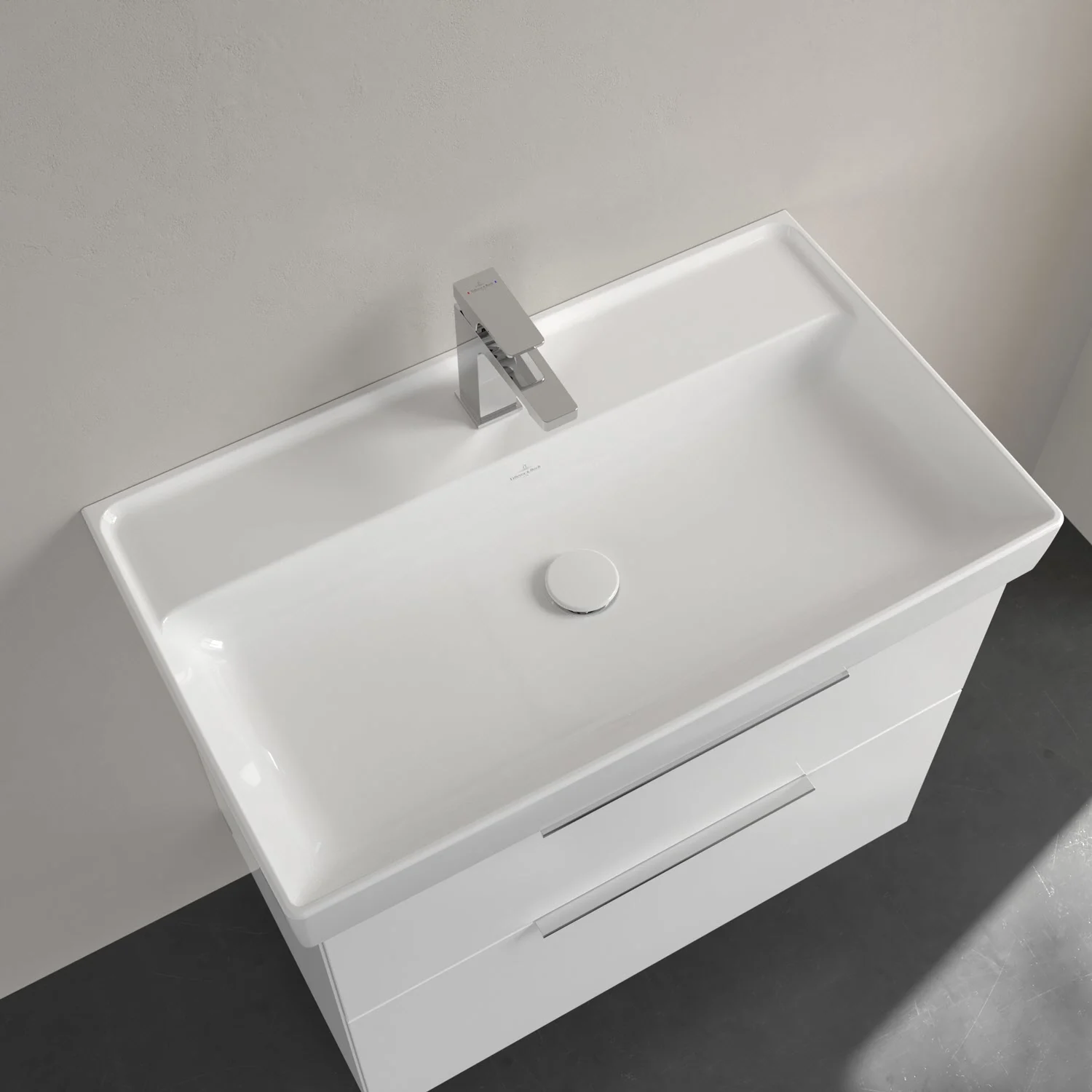 Villeroy & Boch Taro Waschtisch 80 cm mit CeramicPlus Beschichtung, 1 Hahnloch, ohne Überlauf Bild 7