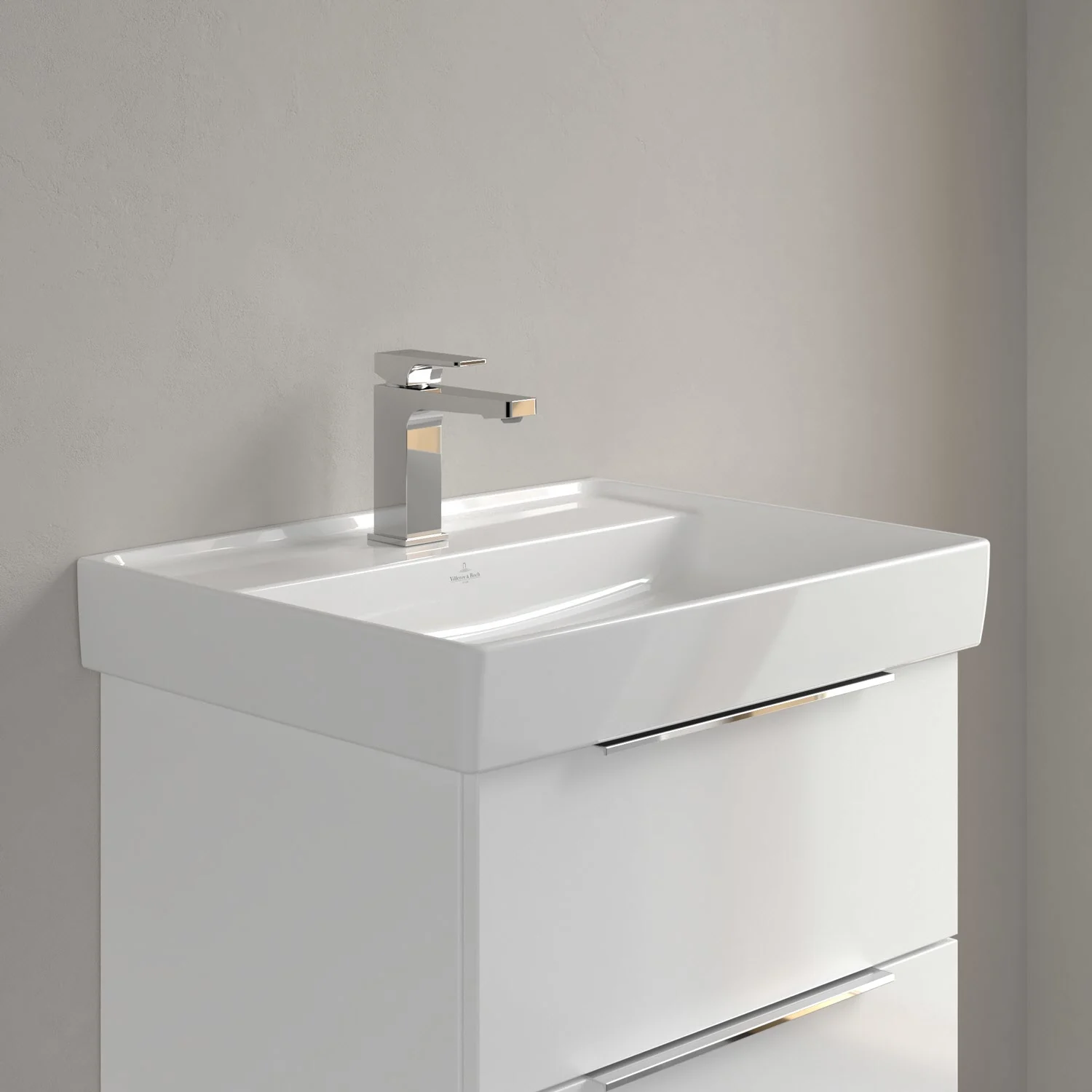 Villeroy & Boch Taro Waschtisch 60 cm mit CeramicPlus Beschichtung, 1 Hahnloch, ohne Überlauf Bild 8