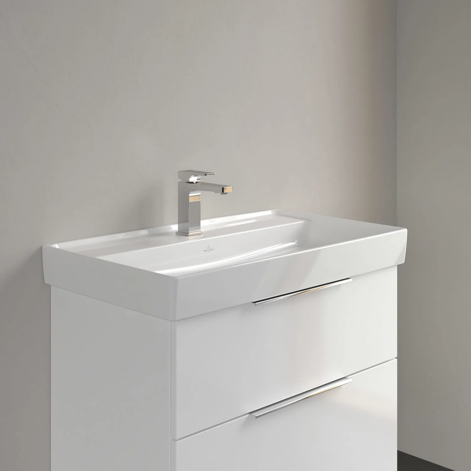 Villeroy & Boch Taro Waschtisch 80 cm mit CeramicPlus Beschichtung, 1 Hahnloch, ohne Überlauf Bild 8