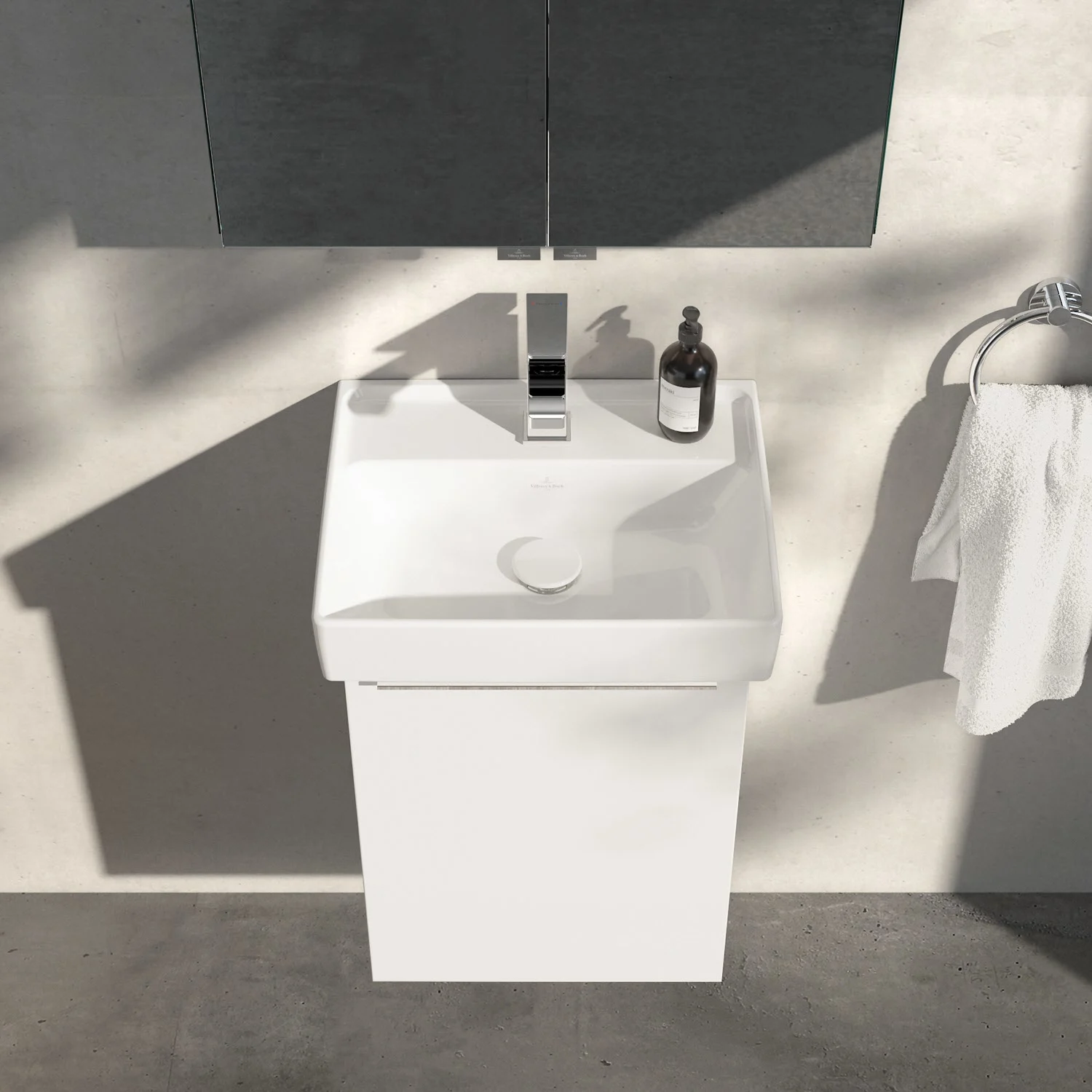 Villeroy & Boch Taro Waschtisch 45 cm mit CeramicPlus Beschichtung, 1 Hahnloch, ohne Überlauf Bild 9