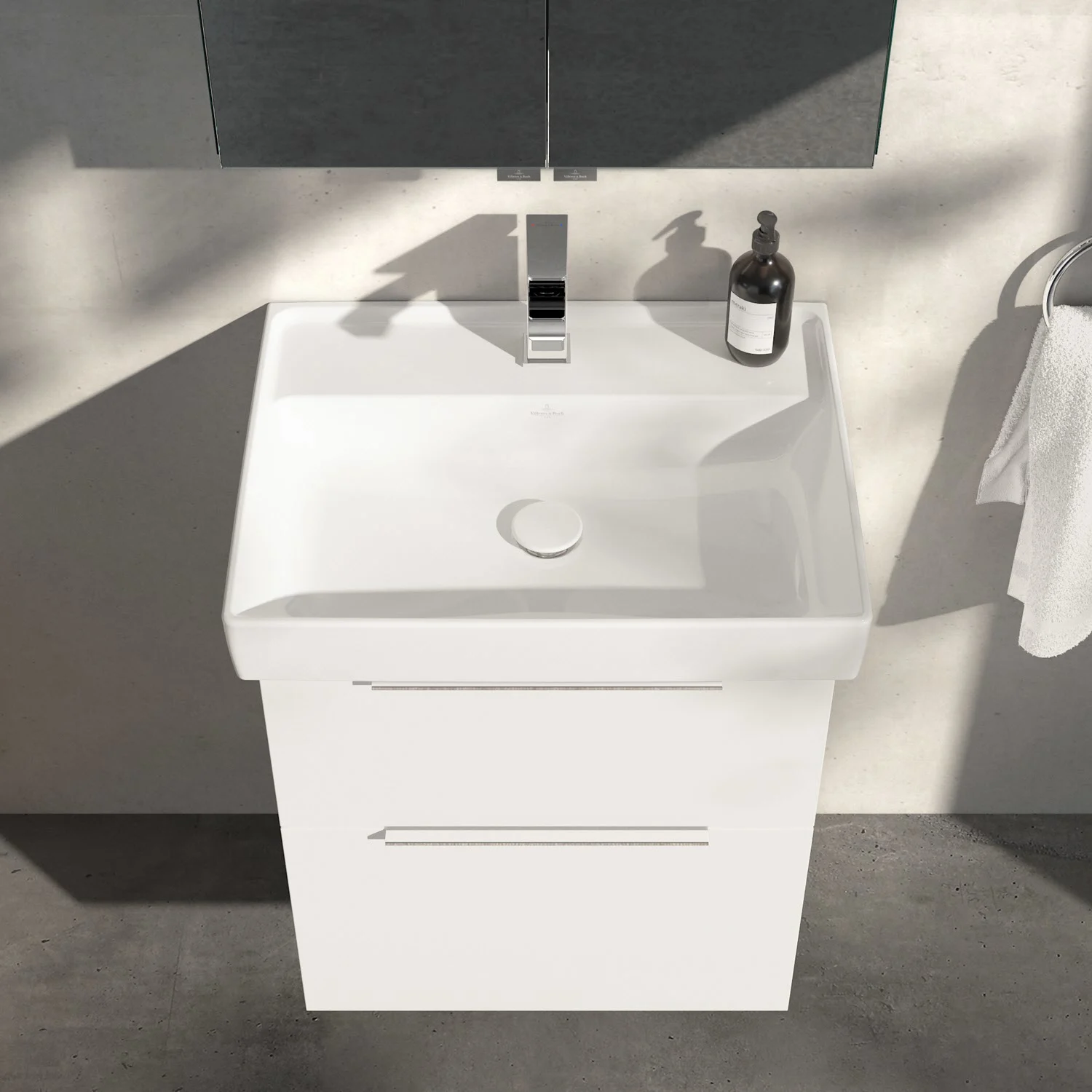 Villeroy & Boch Taro Waschtisch 60 cm mit CeramicPlus Beschichtung, 1 Hahnloch, ohne Überlauf Bild 9