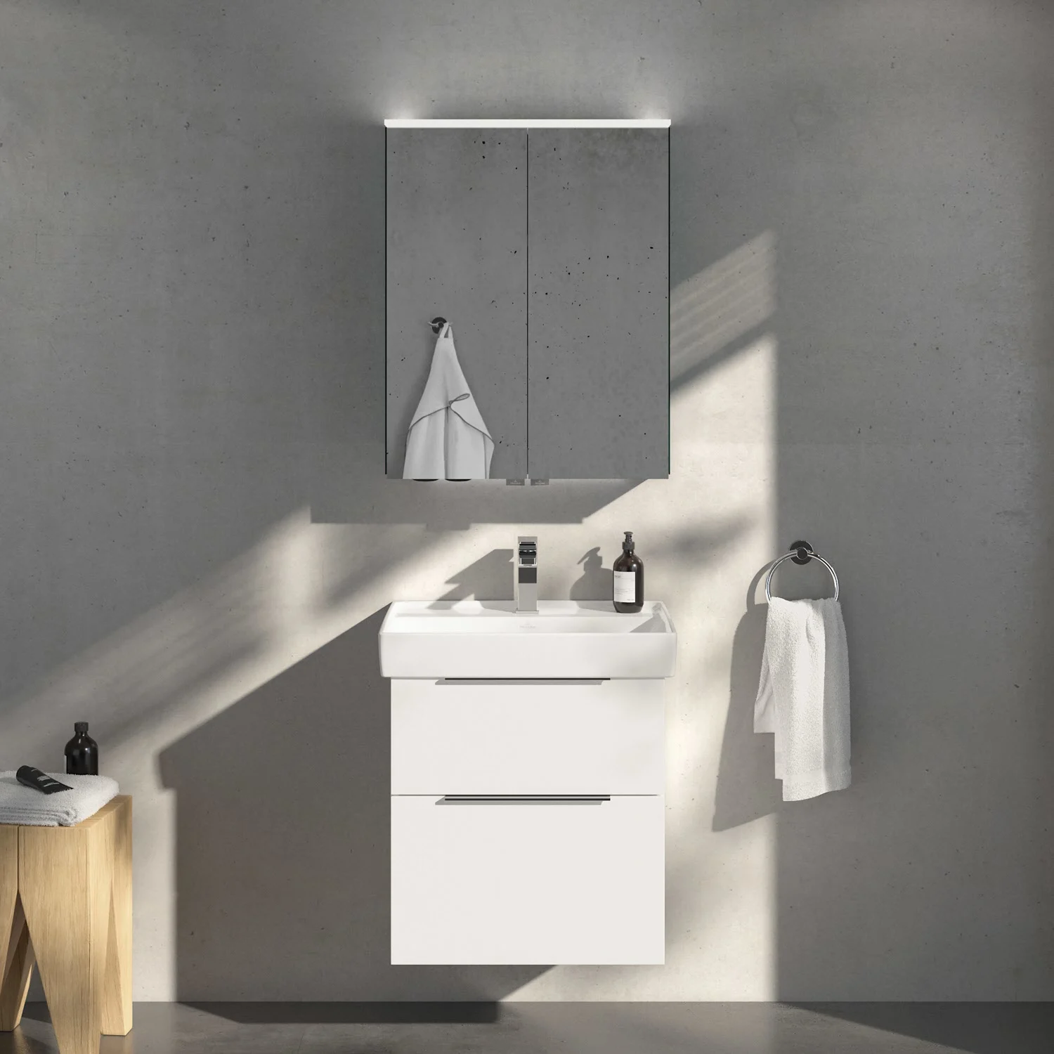 Villeroy & Boch Taro Waschtisch 60 cm mit CeramicPlus Beschichtung, 1 Hahnloch, ohne Überlauf Bild 10