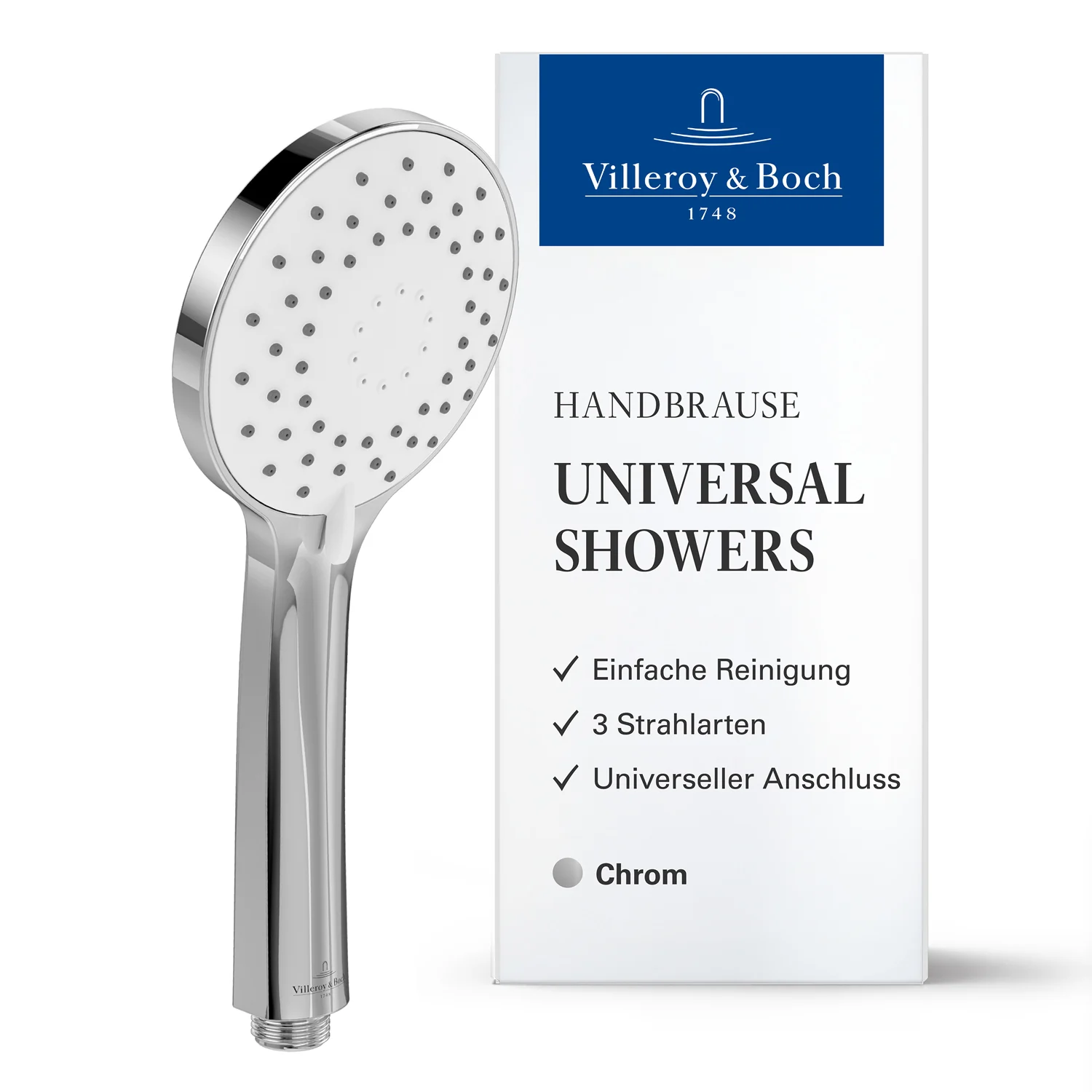 Villeroy & Boch Universal Showers Handbrause mit drei Strahlarten, rund Bild 2