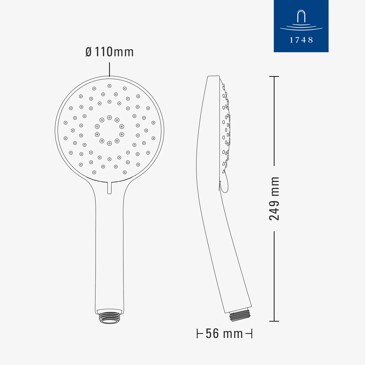 Villeroy & Boch Universal Showers Handbrause mit drei Strahlarten, rund Bild 6