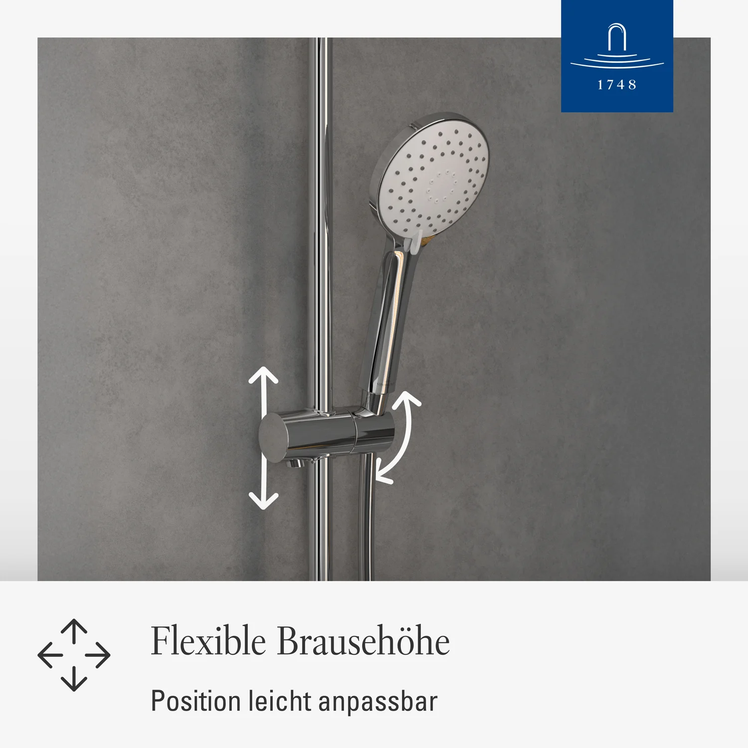 Villeroy & Boch Universal Showers Duschsystem mit drei Funktionen für Wandmontage Bild 5