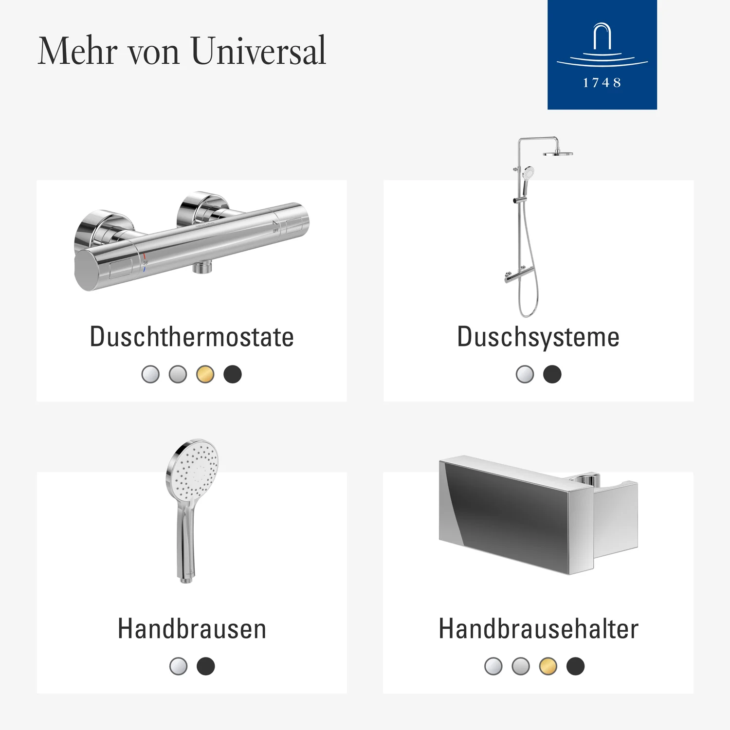 Villeroy & Boch Universal Showers Duschgarnitur mit drei Funktionen für Wandmontage Bild 8
