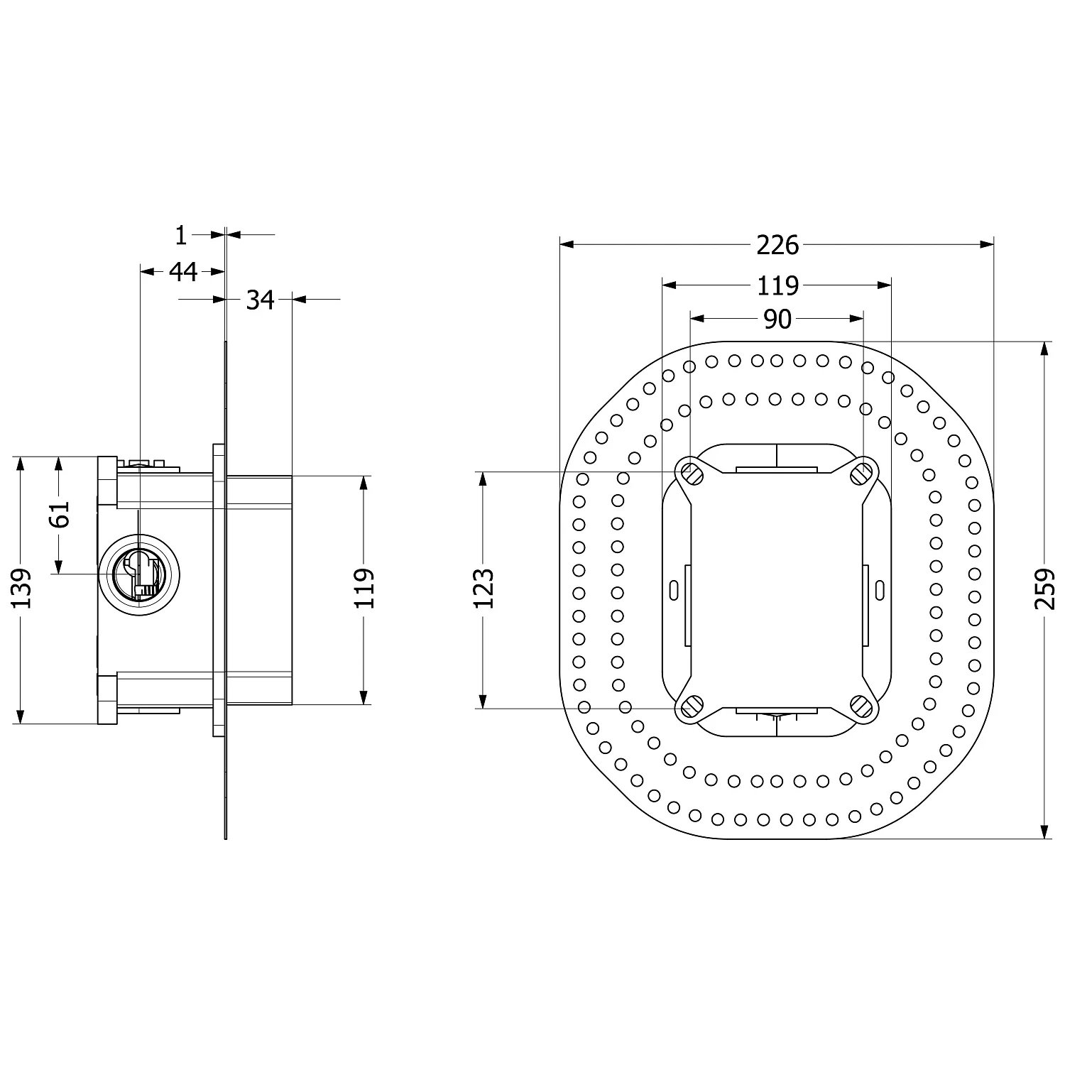 Villeroy & Boch Universal Taps & Fittings Vi-Box Universal-Einbaukörper für Unterputz-Einhebel-Armatur Bild 2