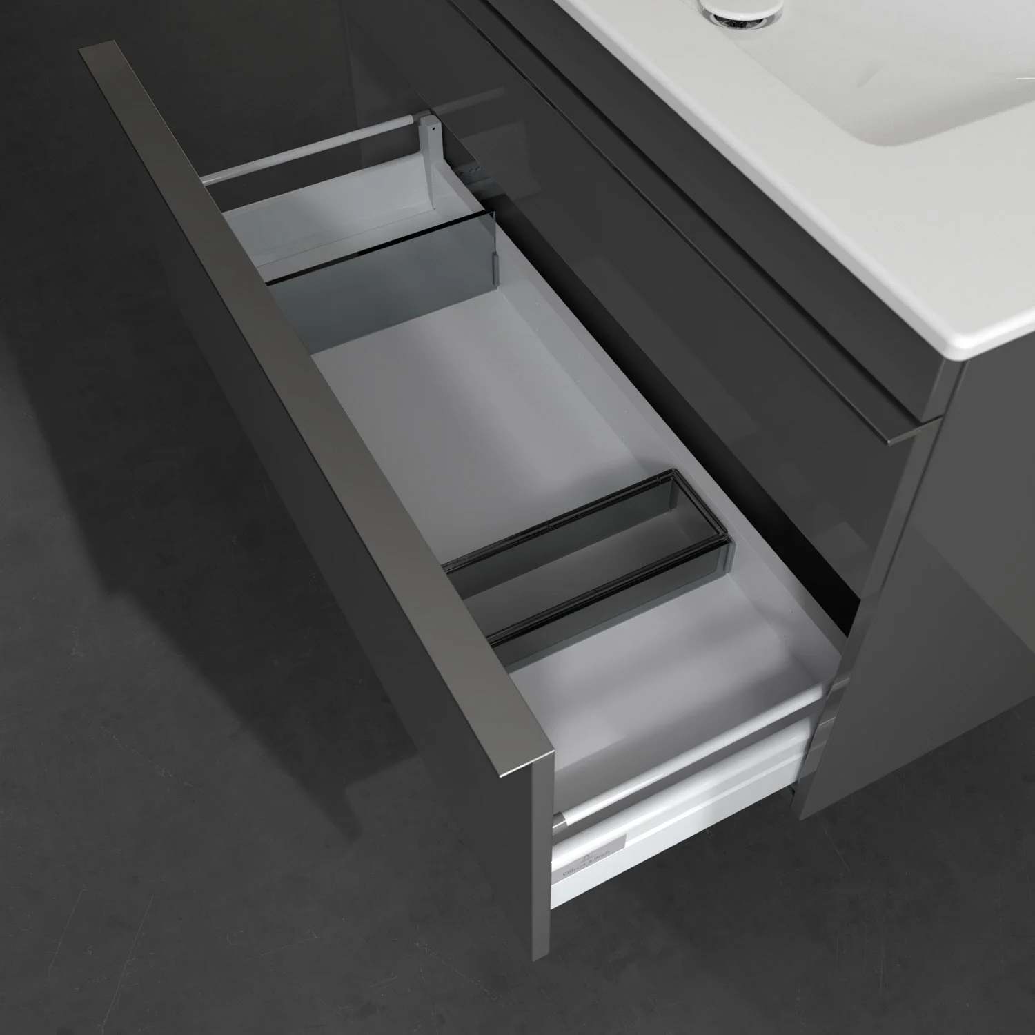 Villeroy & Boch Venticello Waschtischunterschrank 95,3 x 59 cm, 2 Auszüge, für Waschbecken mittig Bild 7