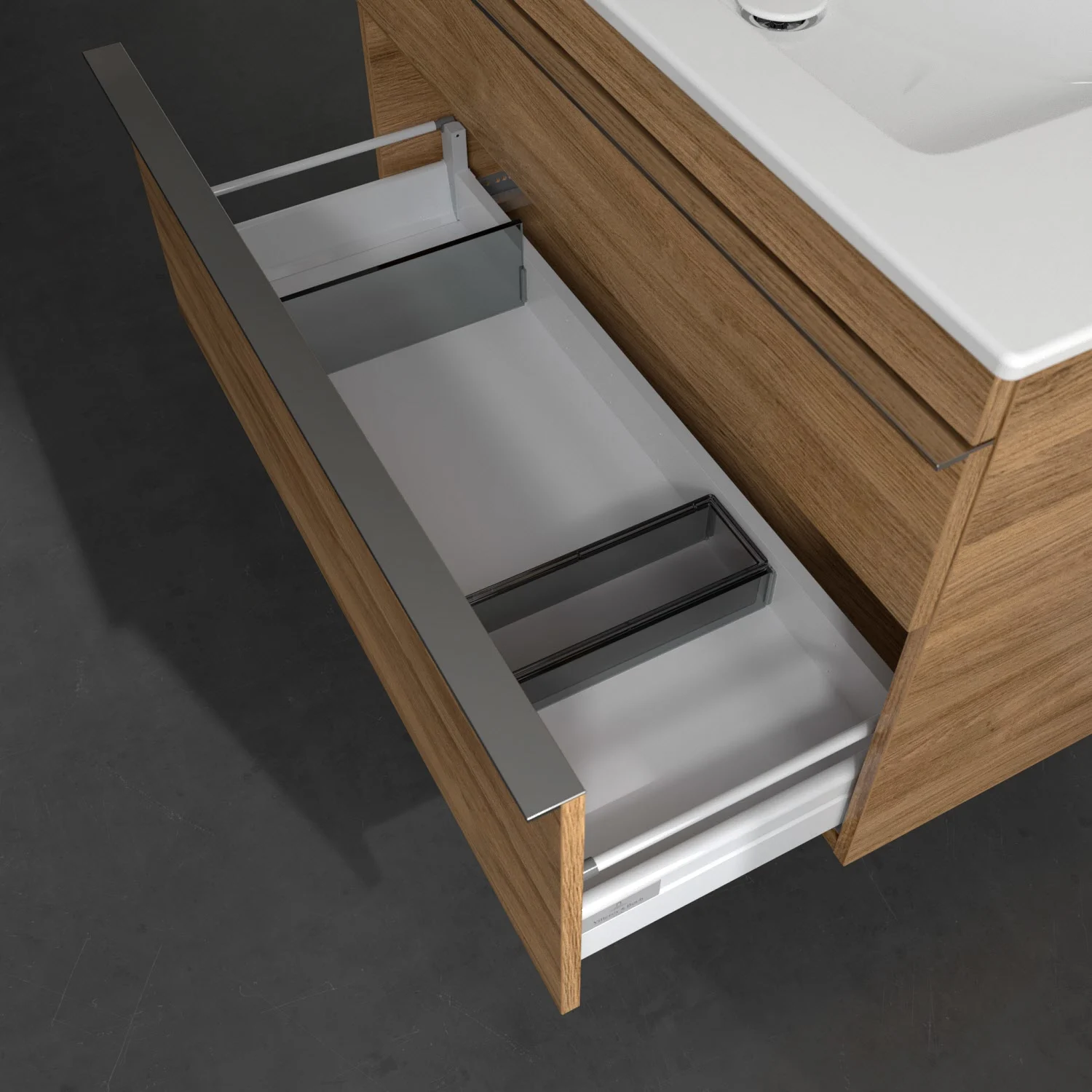 Villeroy & Boch Venticello Waschtischunterschrank 95,3 x 59 cm, 2 Auszüge, für Waschbecken mittig Bild 7