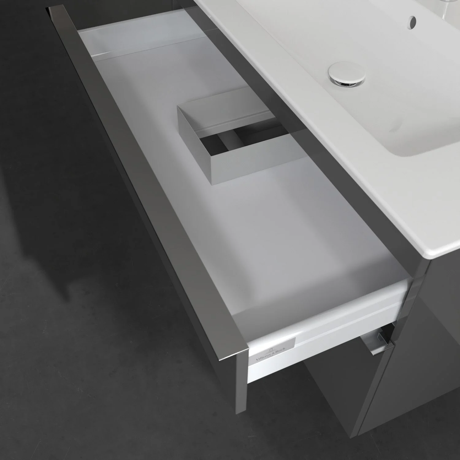 Villeroy & Boch Venticello Waschtischunterschrank 95,3 x 59 cm, 2 Auszüge, für Waschbecken mittig Bild 8