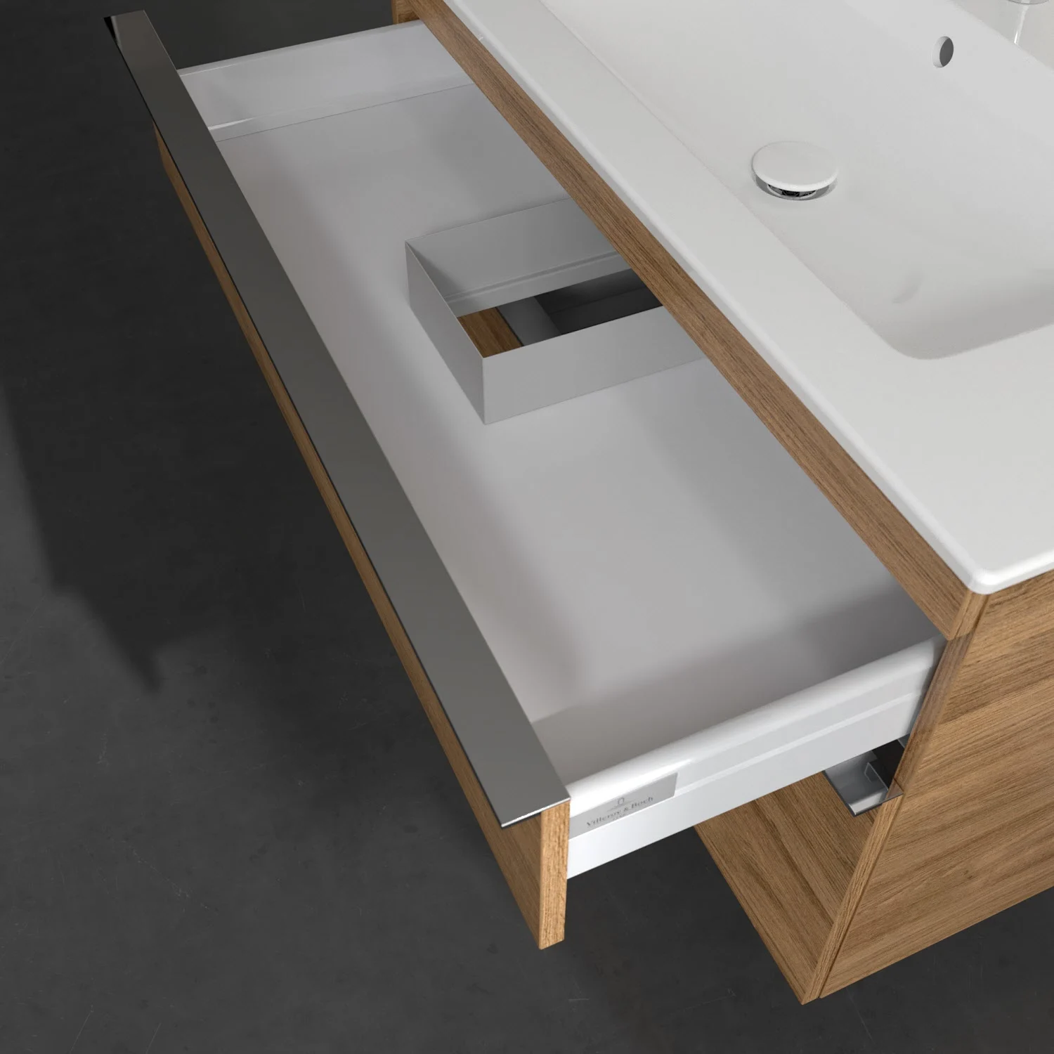 Villeroy & Boch Venticello Waschtischunterschrank 95,3 x 59 cm, 2 Auszüge, für Waschbecken mittig Bild 8