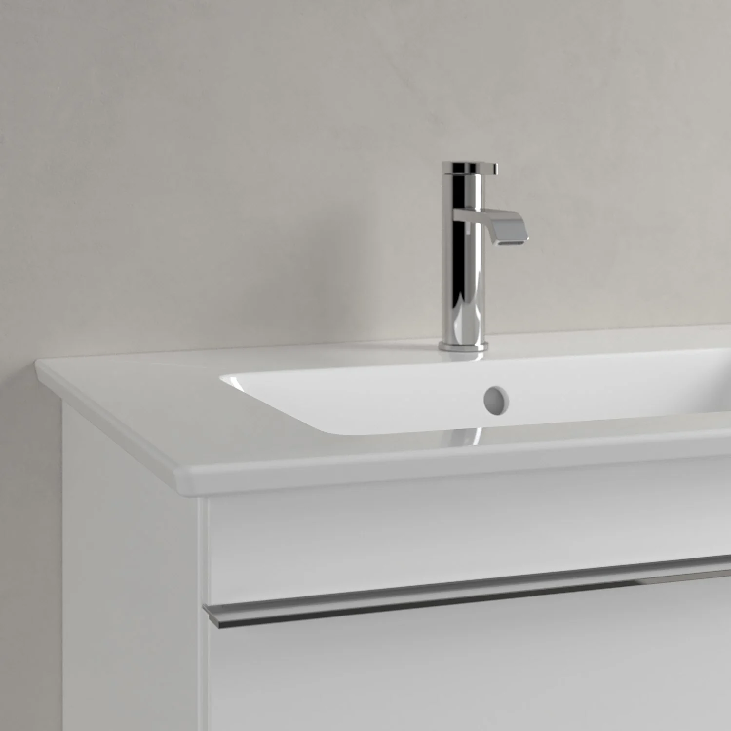 Villeroy & Boch Venticello Schrank-Doppelwaschtisch 130 x 50 cm, mit 2 Hahnlöchern, mit Überlauf Bild 3