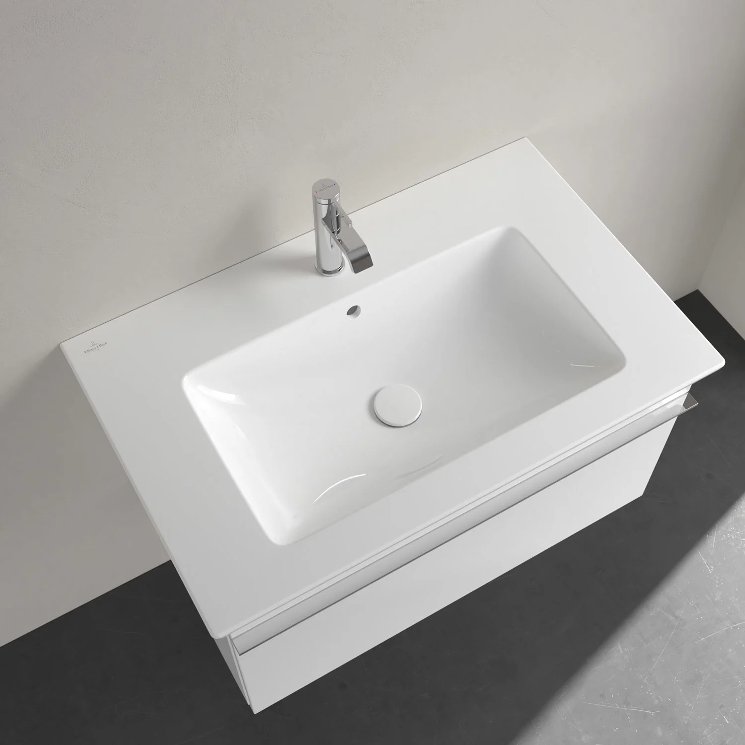Villeroy & Boch Venticello Schrankwaschtisch 80 x 50 cm, mit 1 Hahnloch, mit Überlauf Bild 4