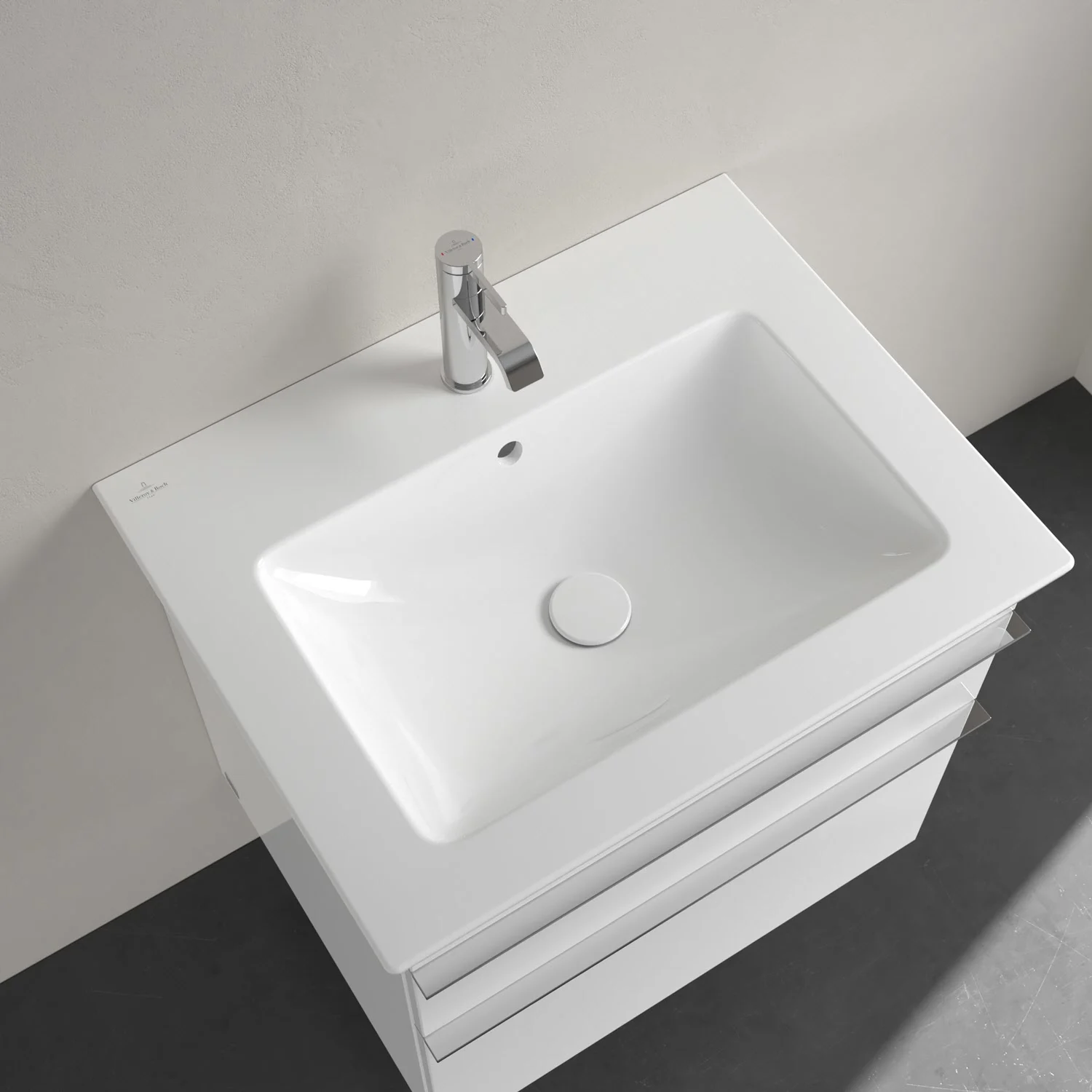 Villeroy & Boch Venticello Waschtisch 65,5 x 50 cm, mit 1 Hahnloch, mit Überlauf Bild 4