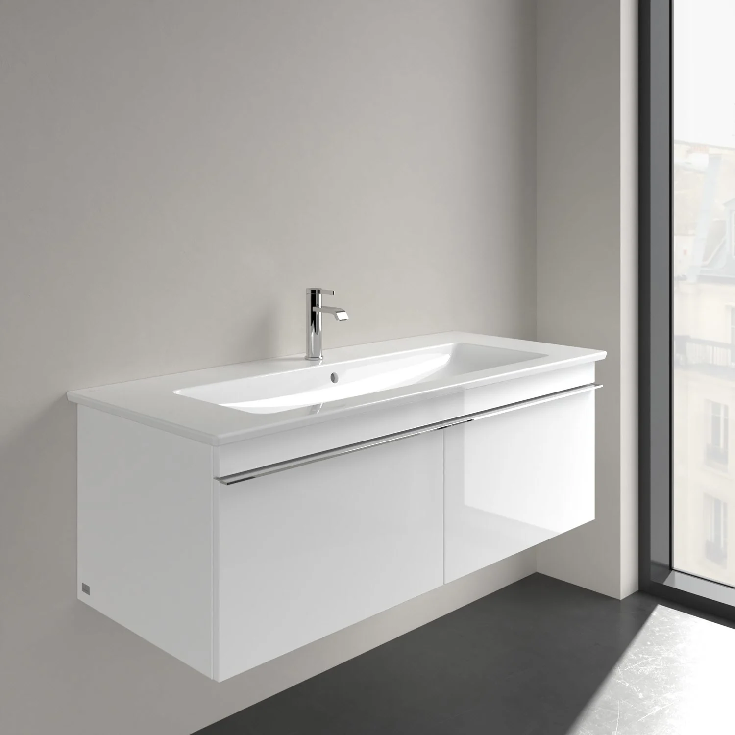 Villeroy & Boch Venticello Schrankwaschtisch 120 x 50 cm, mit 1 Hahnloch, mit Überlauf Bild 6
