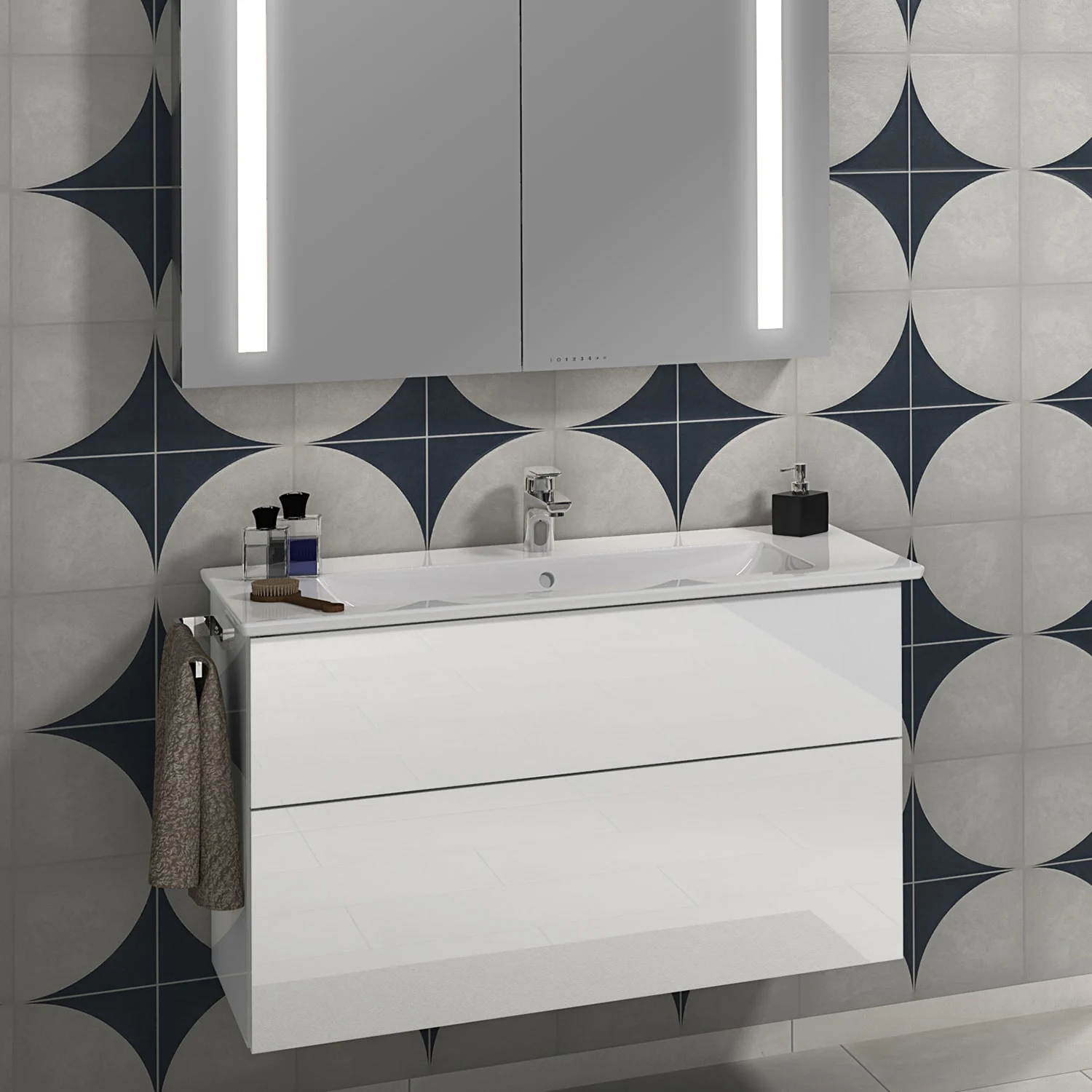 Villeroy & Boch Venticello Schrankwaschtisch 100 x 50 cm, mit 1 Hahnloch, mit Überlauf Bild 7