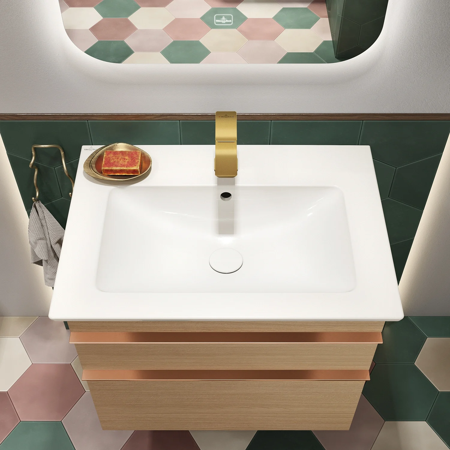 Villeroy & Boch Venticello Waschtisch 65,5 x 50 cm, mit 1 Hahnloch, mit Überlauf Bild 7