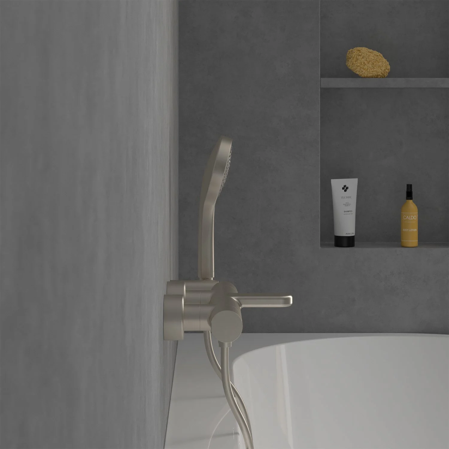 Widok z boku prysznica z rączką prysznicową, Villeroy & Boch