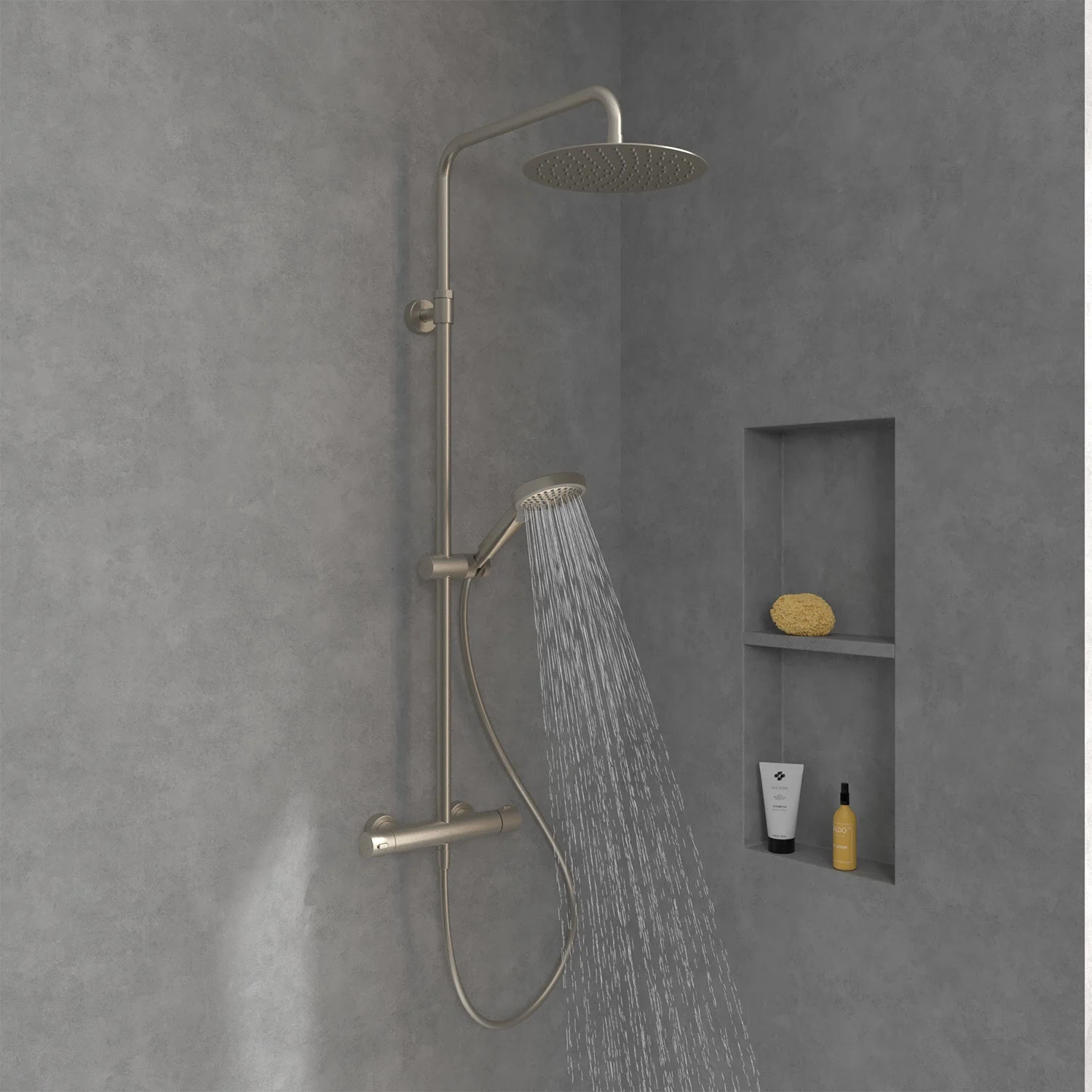Villeroy & Boch Verve Showers Duschsystem mit drei Funktionen für Wandmontage Bild 9