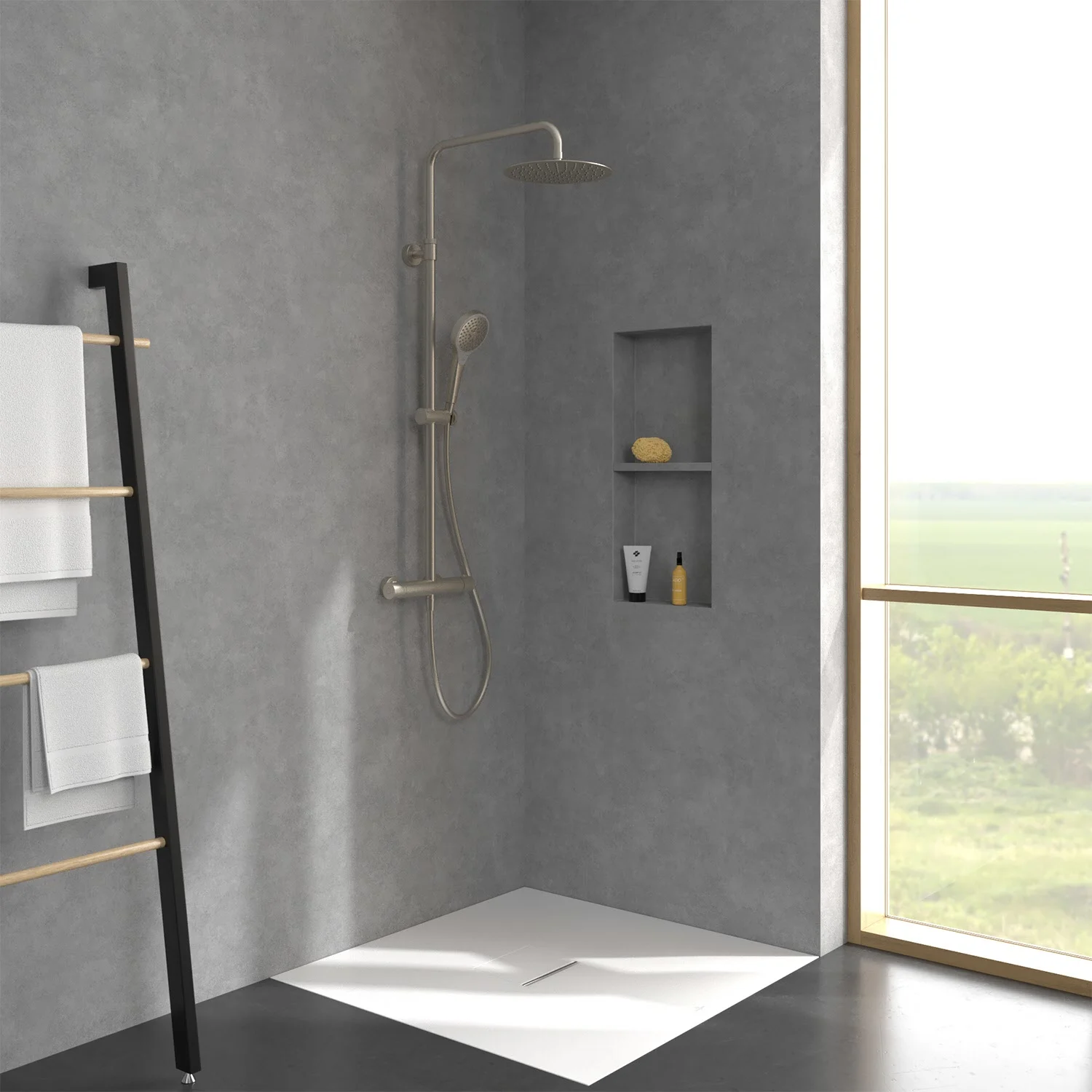 Villeroy & Boch Verve Showers Duschsystem mit drei Funktionen für Wandmontage Bild 10