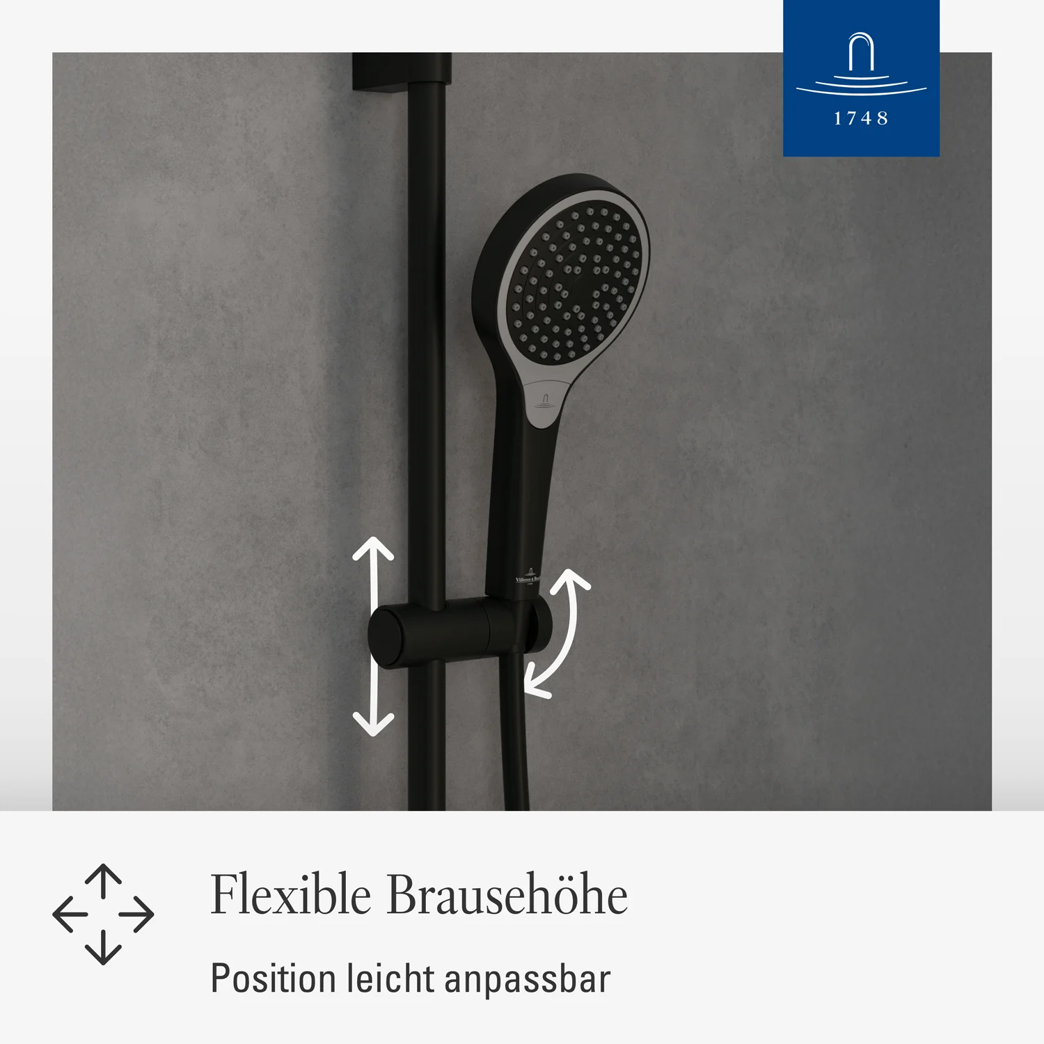 Villeroy & Boch Verve Showers Duschgarnitur mit drei Strahlarten Bild 4