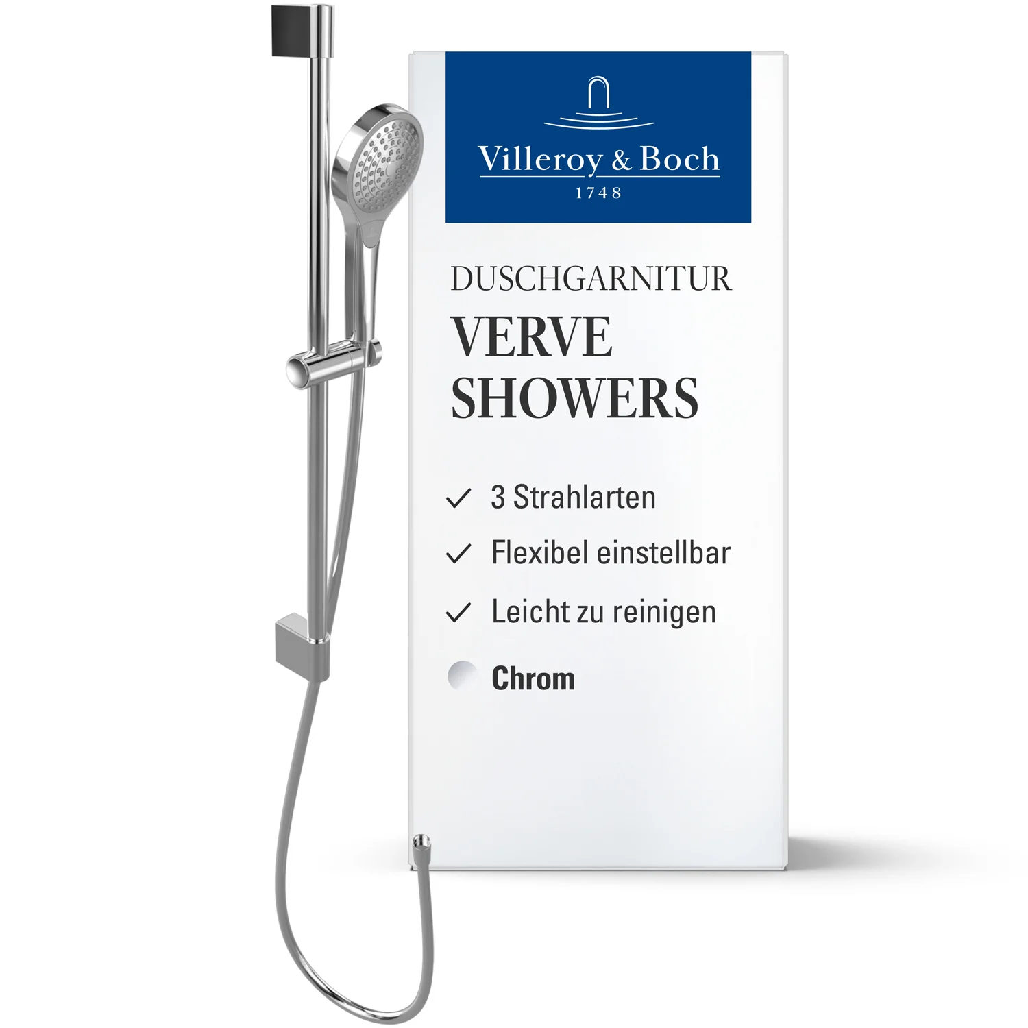 Villeroy & Boch Verve Showers Duschgarnitur mit drei Strahlarten Bild 3