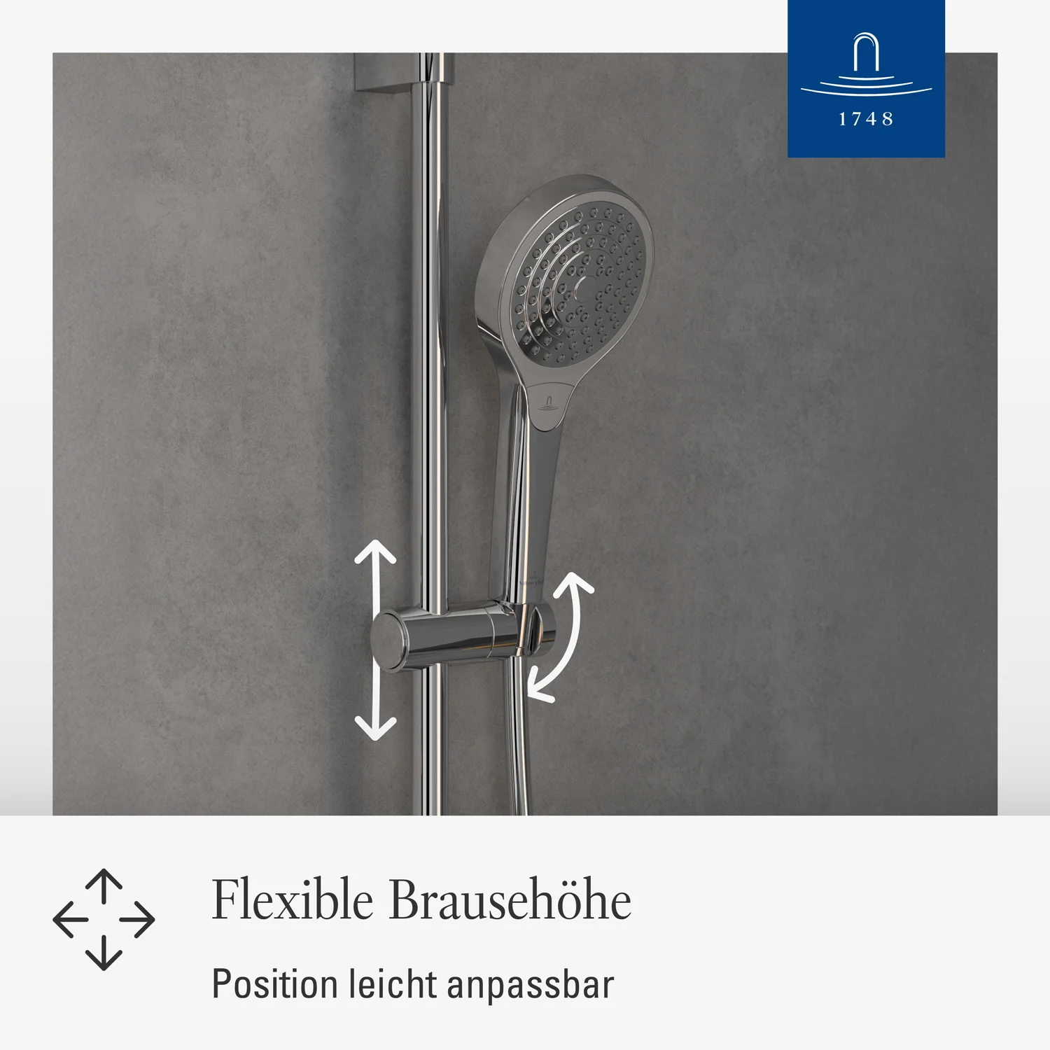 Villeroy & Boch Verve Showers Duschgarnitur mit drei Strahlarten Bild 5
