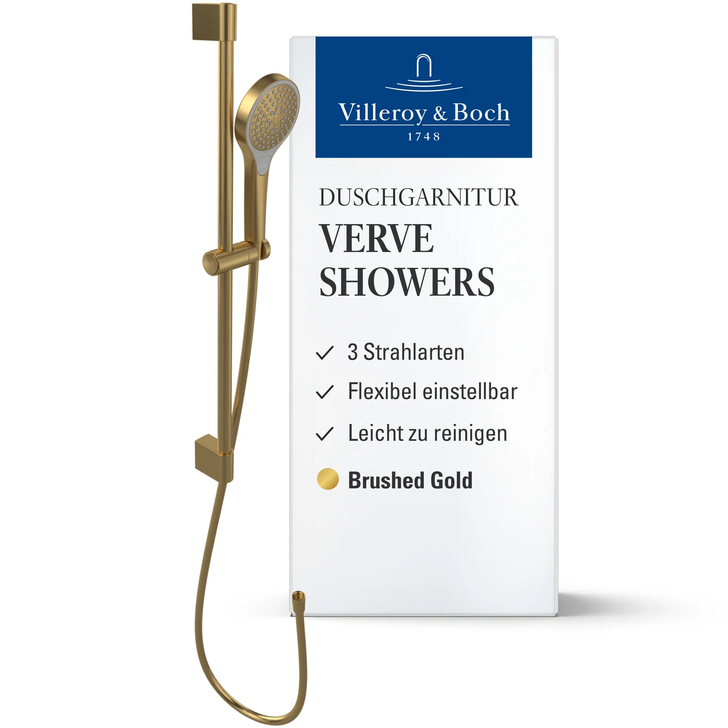 Villeroy & Boch Verve Showers Duschgarnitur mit drei Strahlarten Bild 2