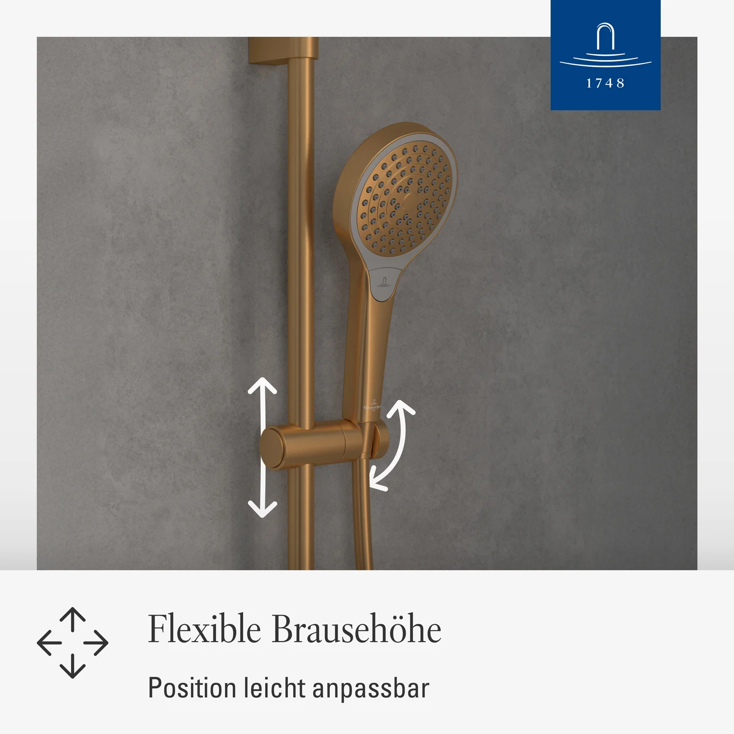 Villeroy & Boch Verve Showers Duschgarnitur mit drei Strahlarten Bild 4