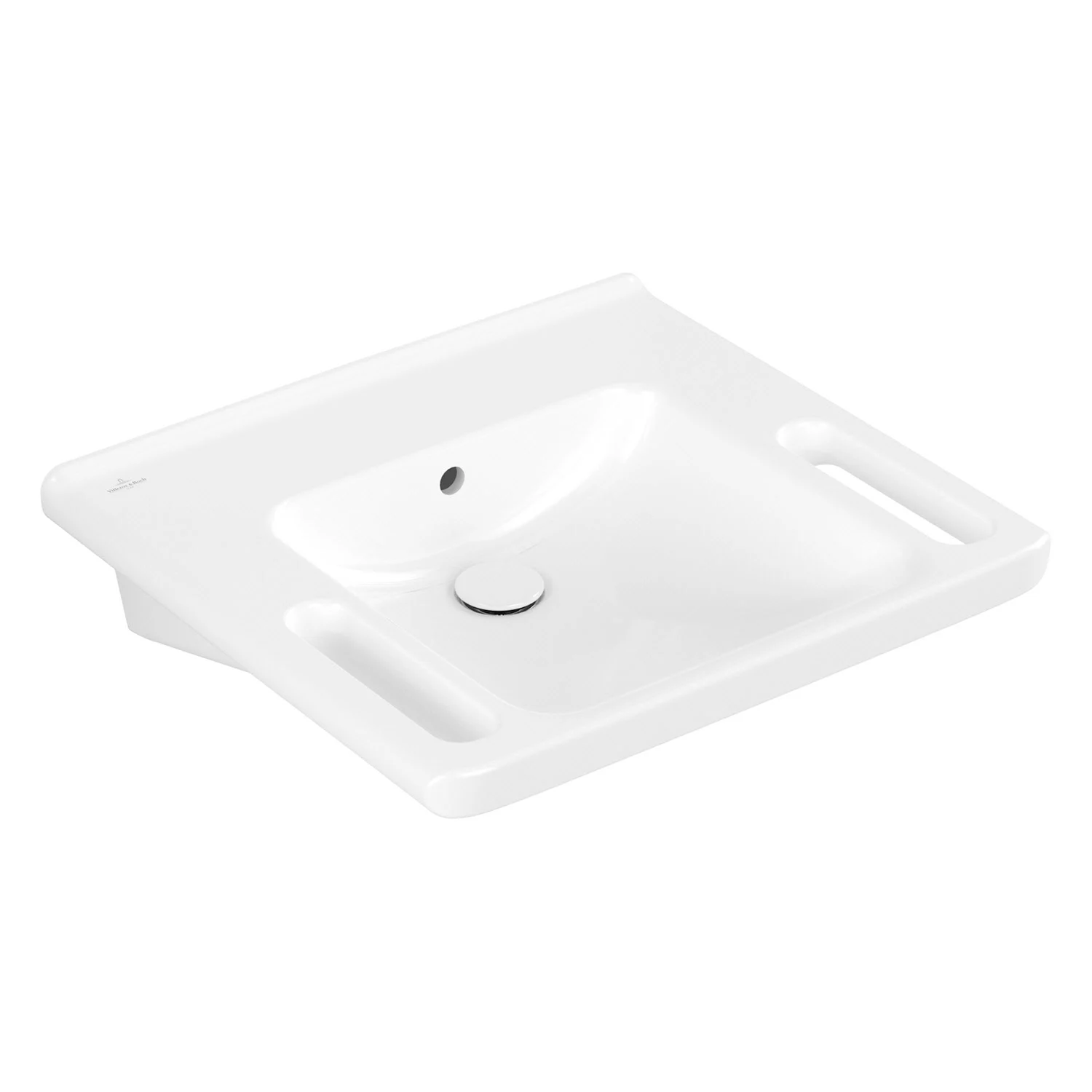 Biała umywalka z widokiem z boku, Villeroy & Boch