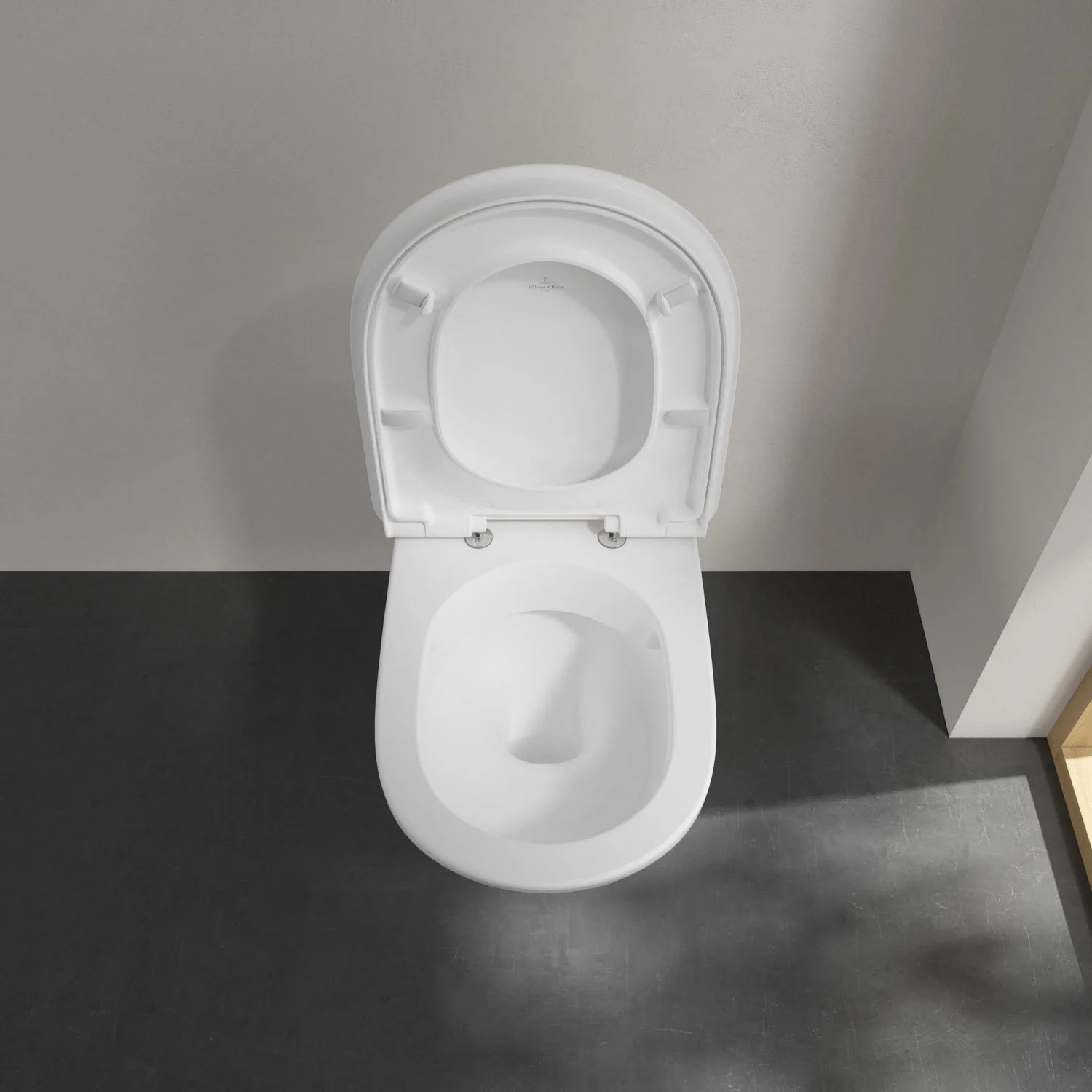Toaleta z góry z otwartą pokrywą, Villeroy & Boch