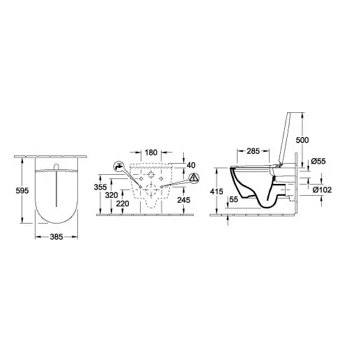 Villeroy & Boch ViClean I200 Dusch-WC, spülrandlos Bild 5