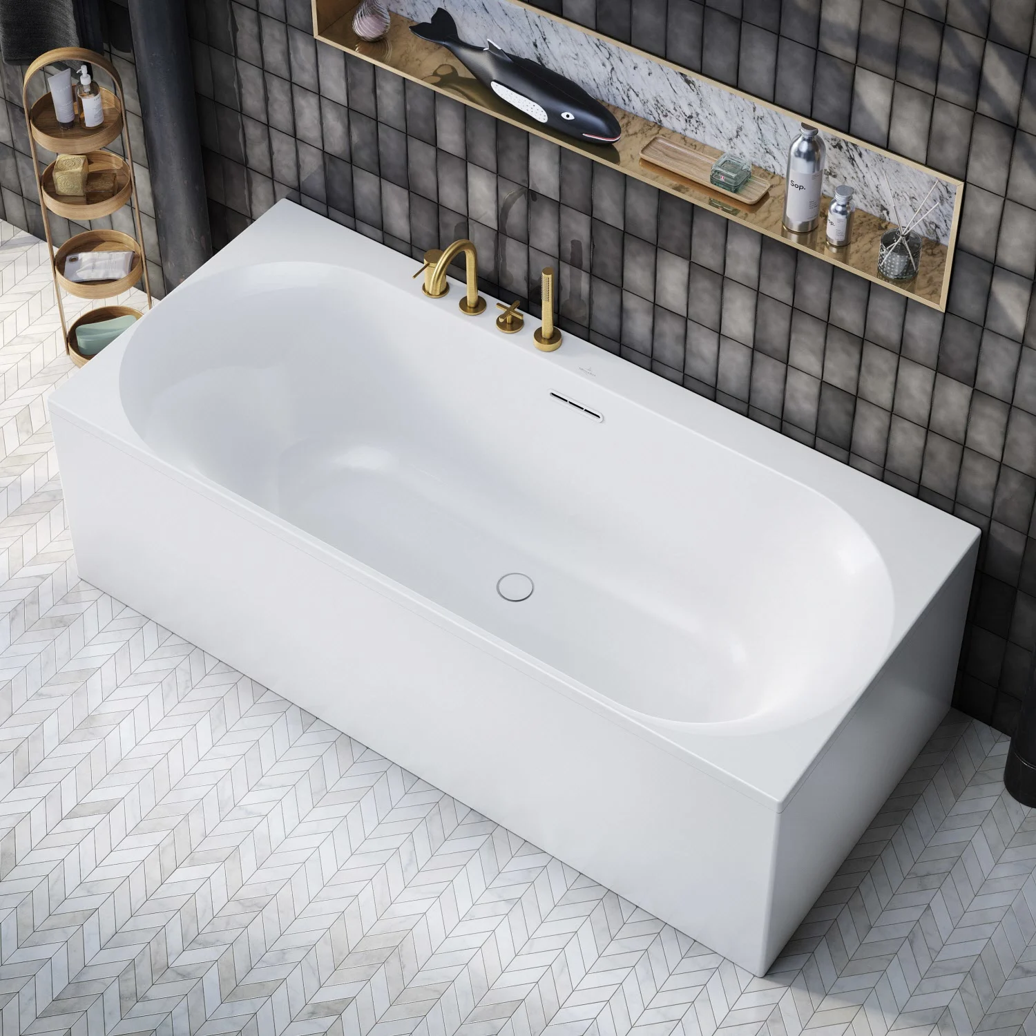 Villeroy & Boch Loop & Friends Oval Duo Rechteckwanne 180 x 80 cm