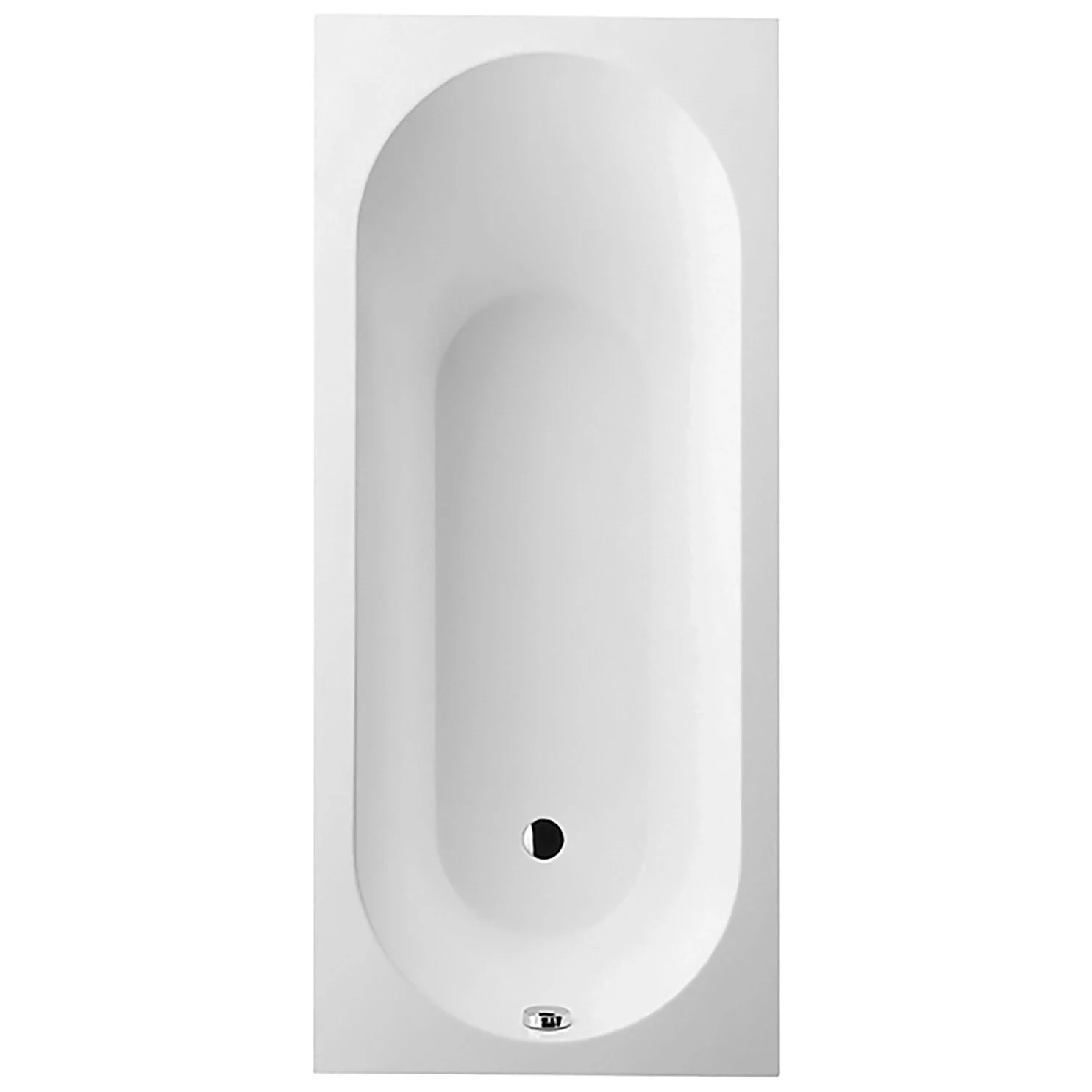 Biała wanna widok z góry wycięta, Villeroy & Boch