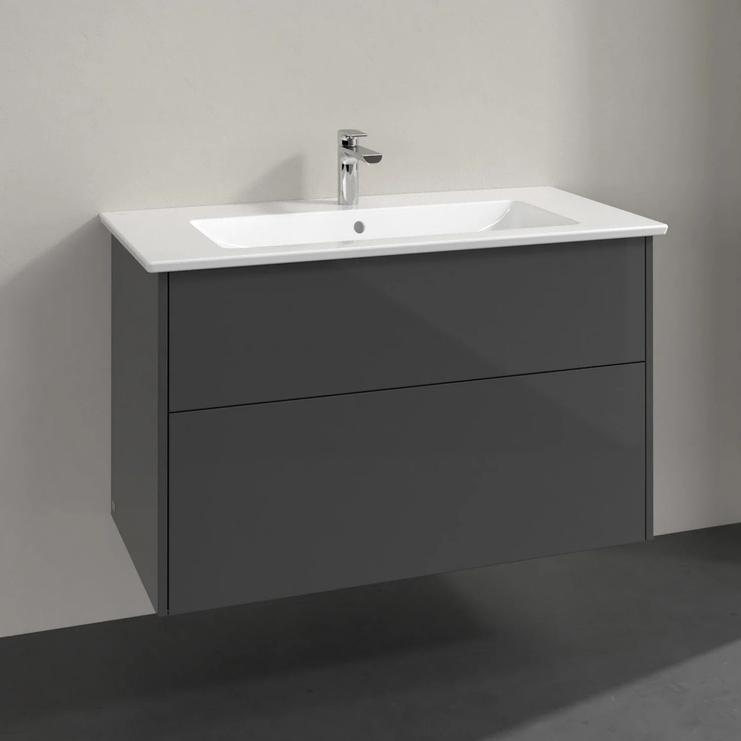 Villeroy & Boch Finero Waschtischunterschrank 100 cm mit Waschtisch, 2 Auszüge