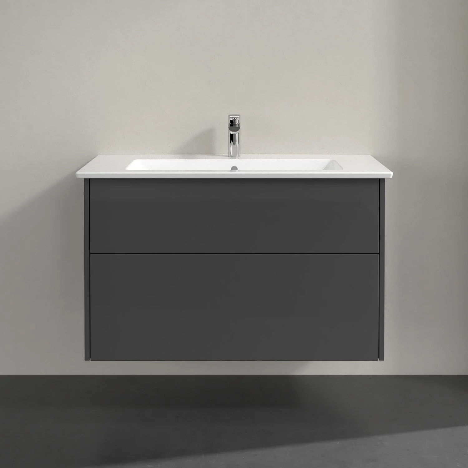 Villeroy & Boch Finero Waschtischunterschrank 100 cm mit Waschtisch, 2 Auszüge Bild 2