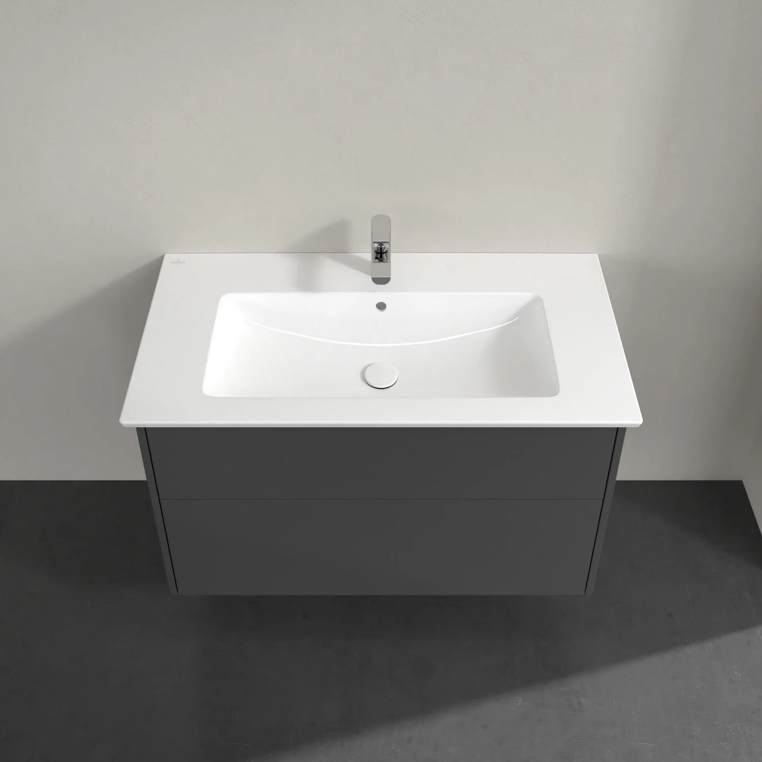 Villeroy & Boch Finero Waschtischunterschrank 100 cm mit Waschtisch, 2 Auszüge Bild 3