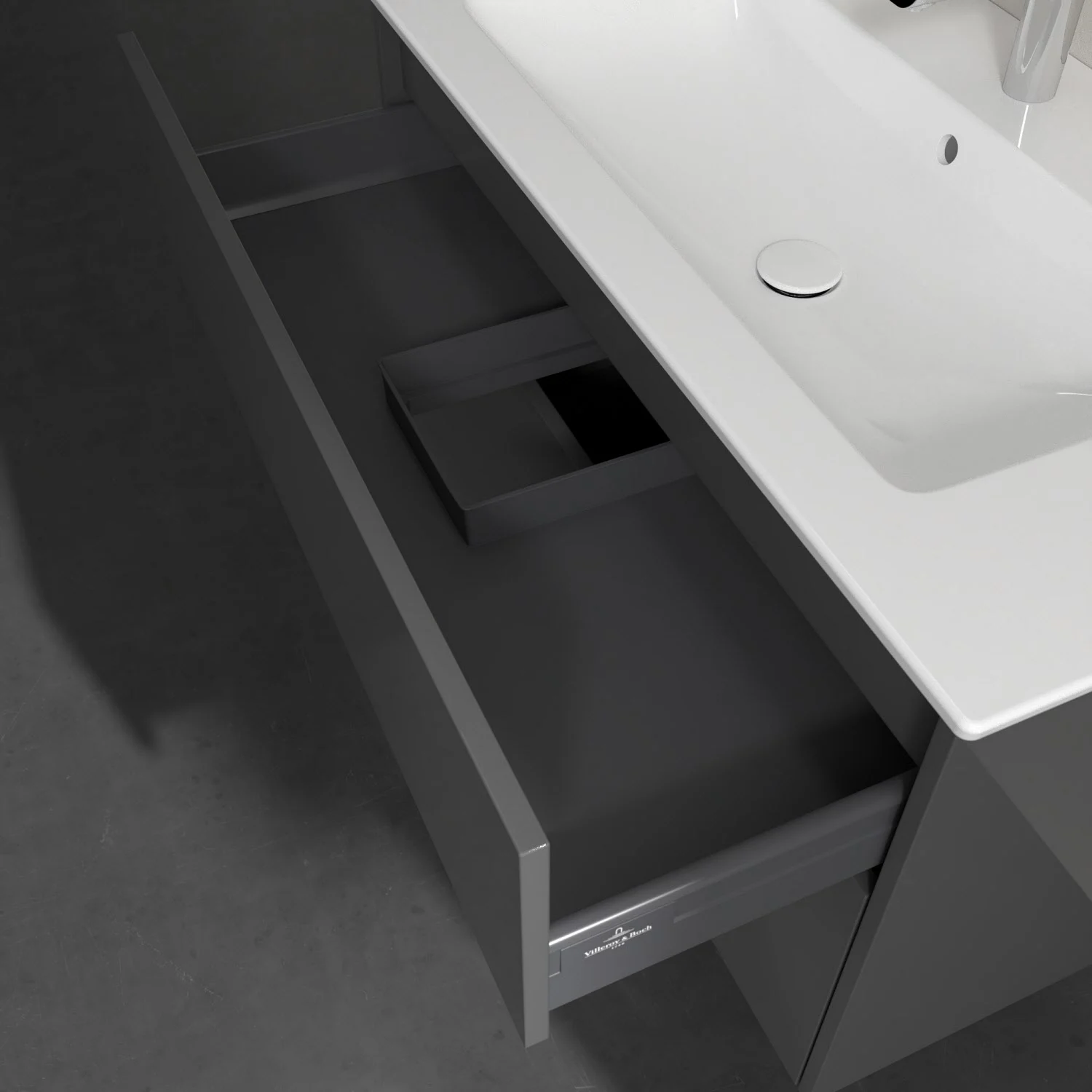 Villeroy & Boch Finero Waschtischunterschrank 100 cm mit Waschtisch, 2 Auszüge Bild 7