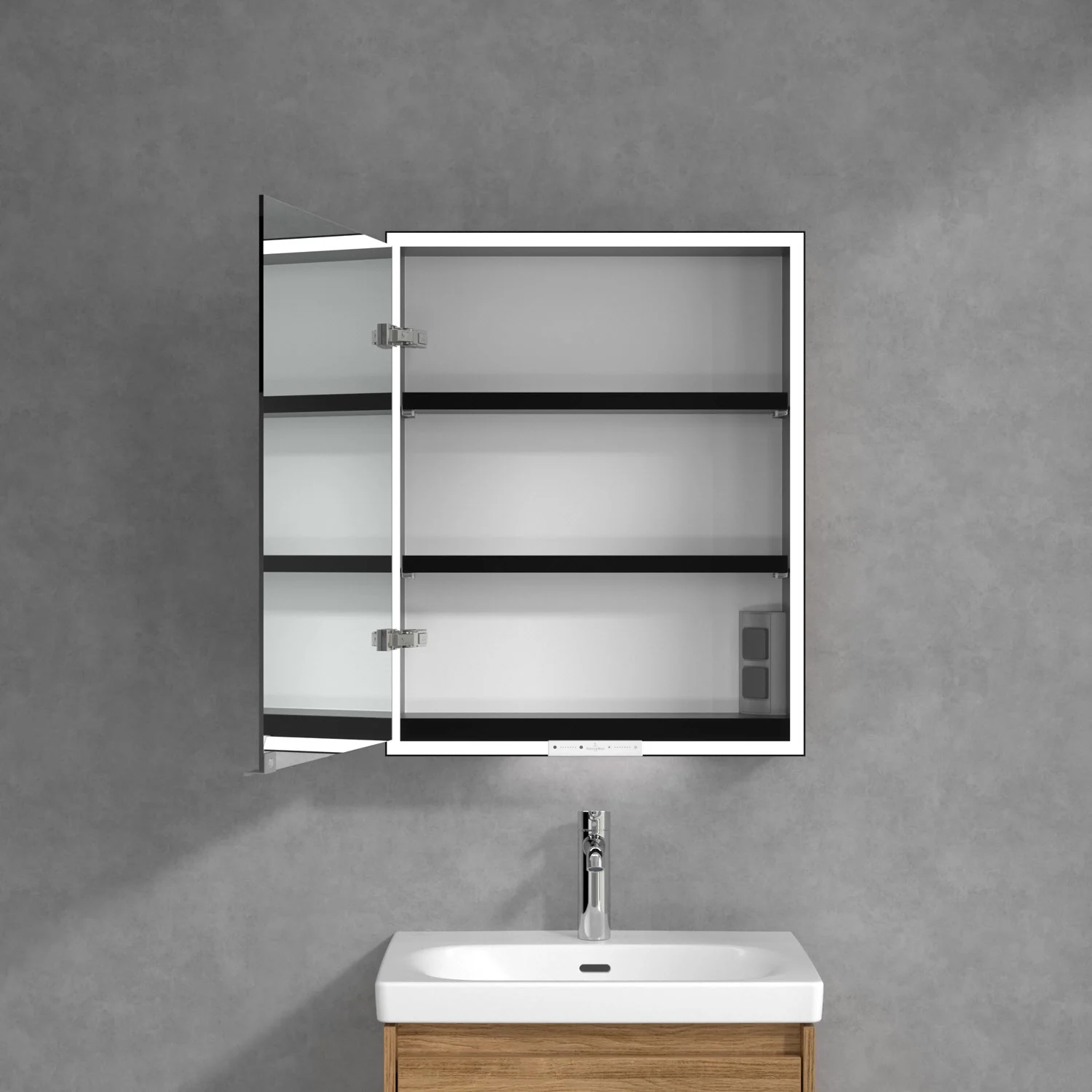 Villeroy & Boch My View+ Aufputz-Spiegelschrank 60 x 75 cm, Anschlag links Bild 3