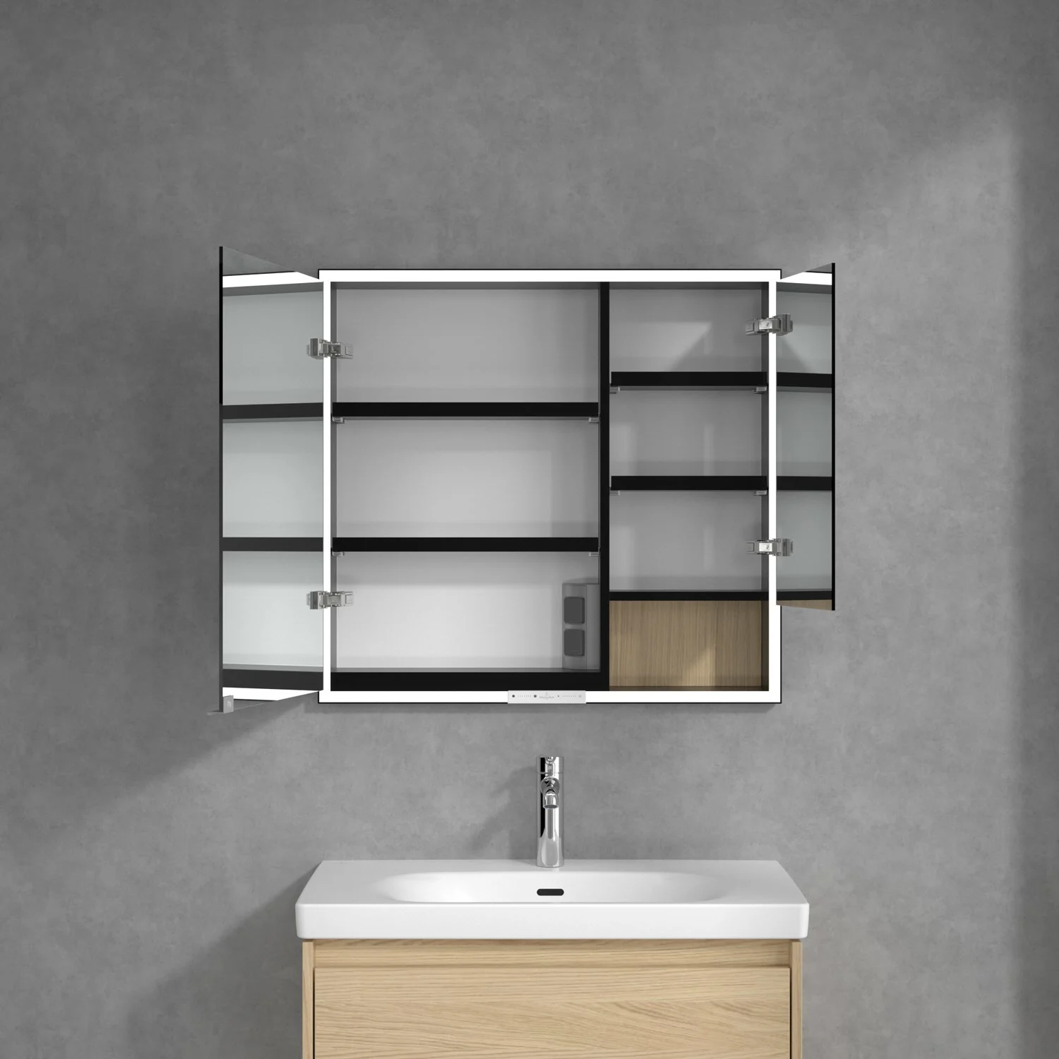Villeroy & Boch My View+ Szafka łazienkowa z lustrem do zabudowy 80 x 75 cm Zdjęcie 3