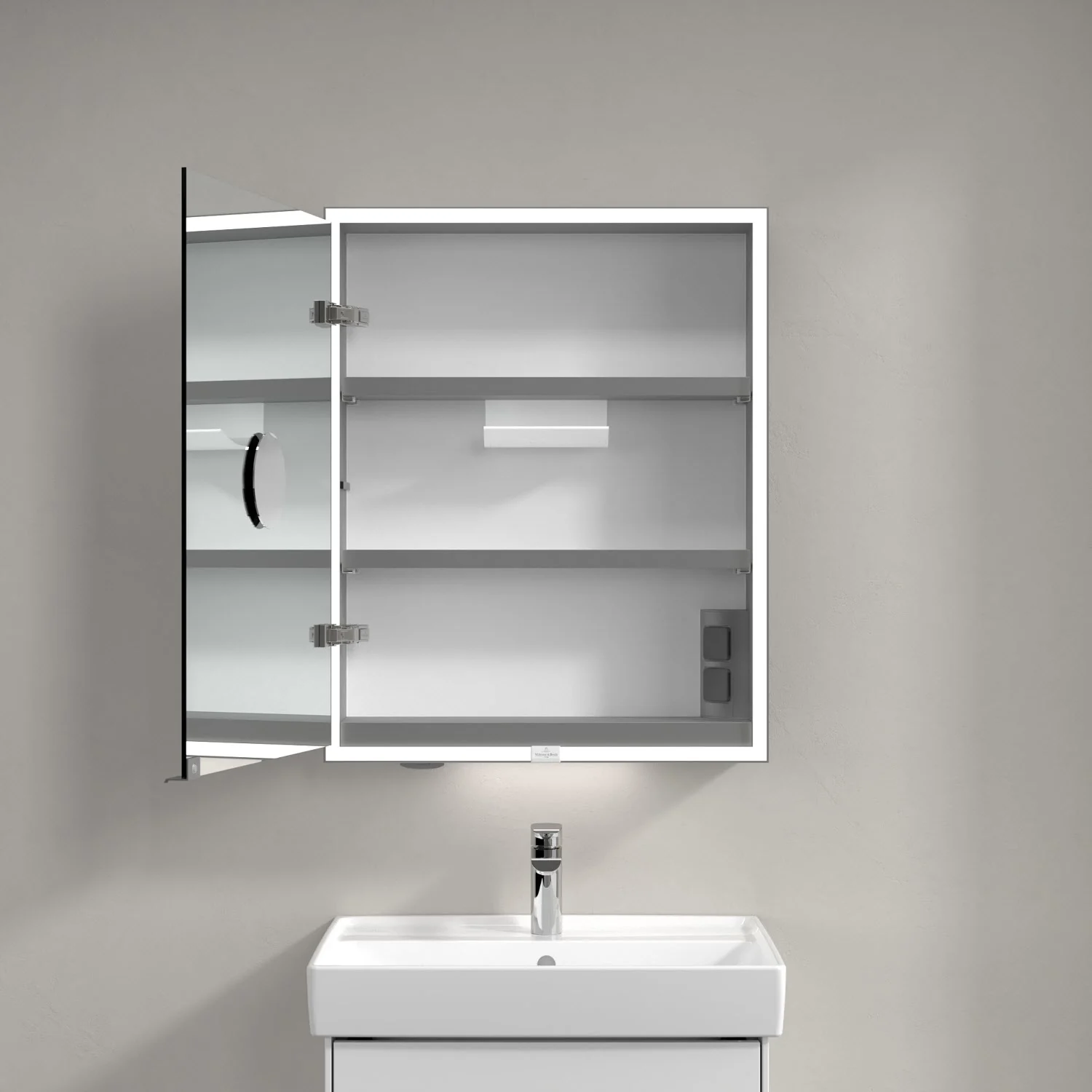 Villeroy & Boch My View Now Vorbau-Spiegelschrank 60 cm, 1 Tür Anschlag links, mit Sensordimmer Bild 8