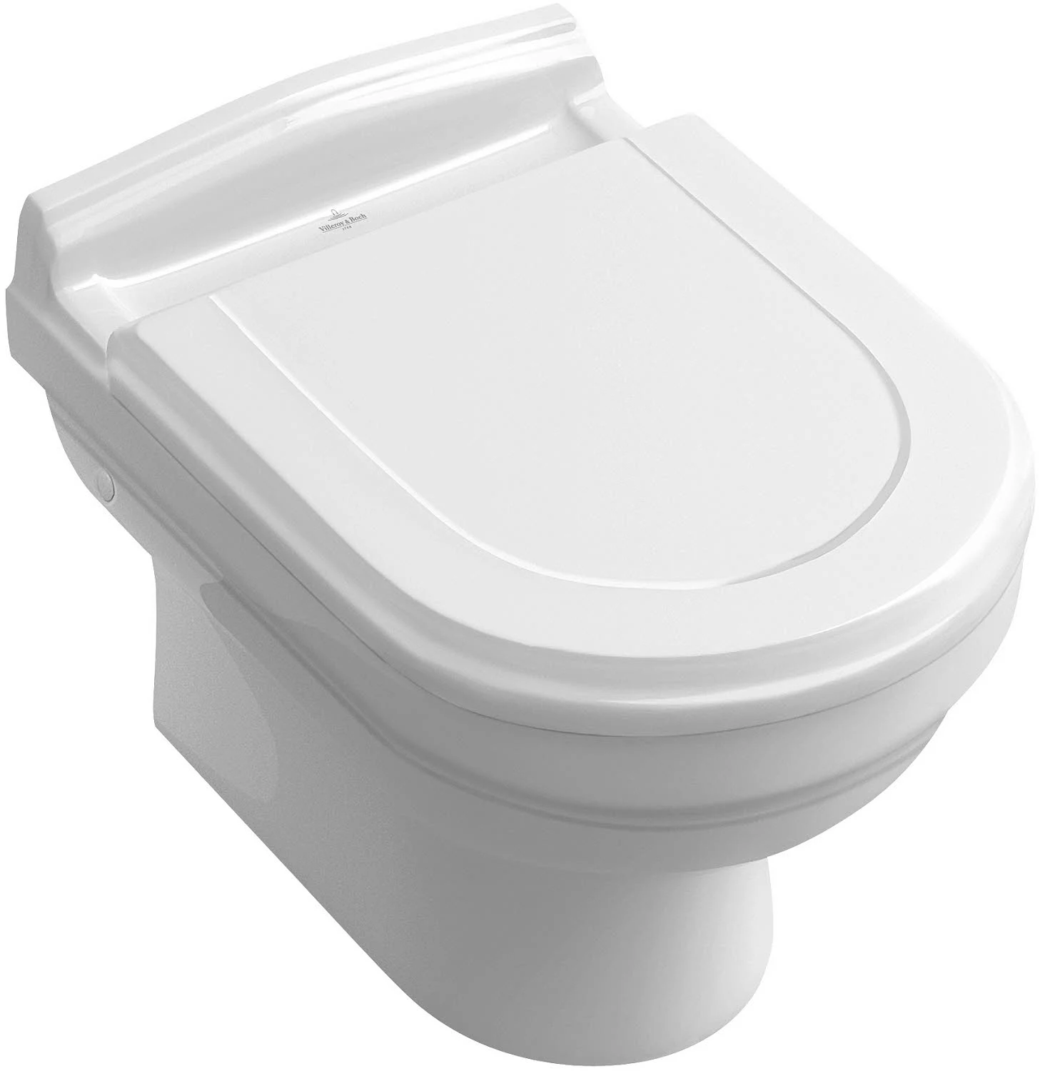 Wisząca toaleta widok z boku, biała, Villeroy & Boch