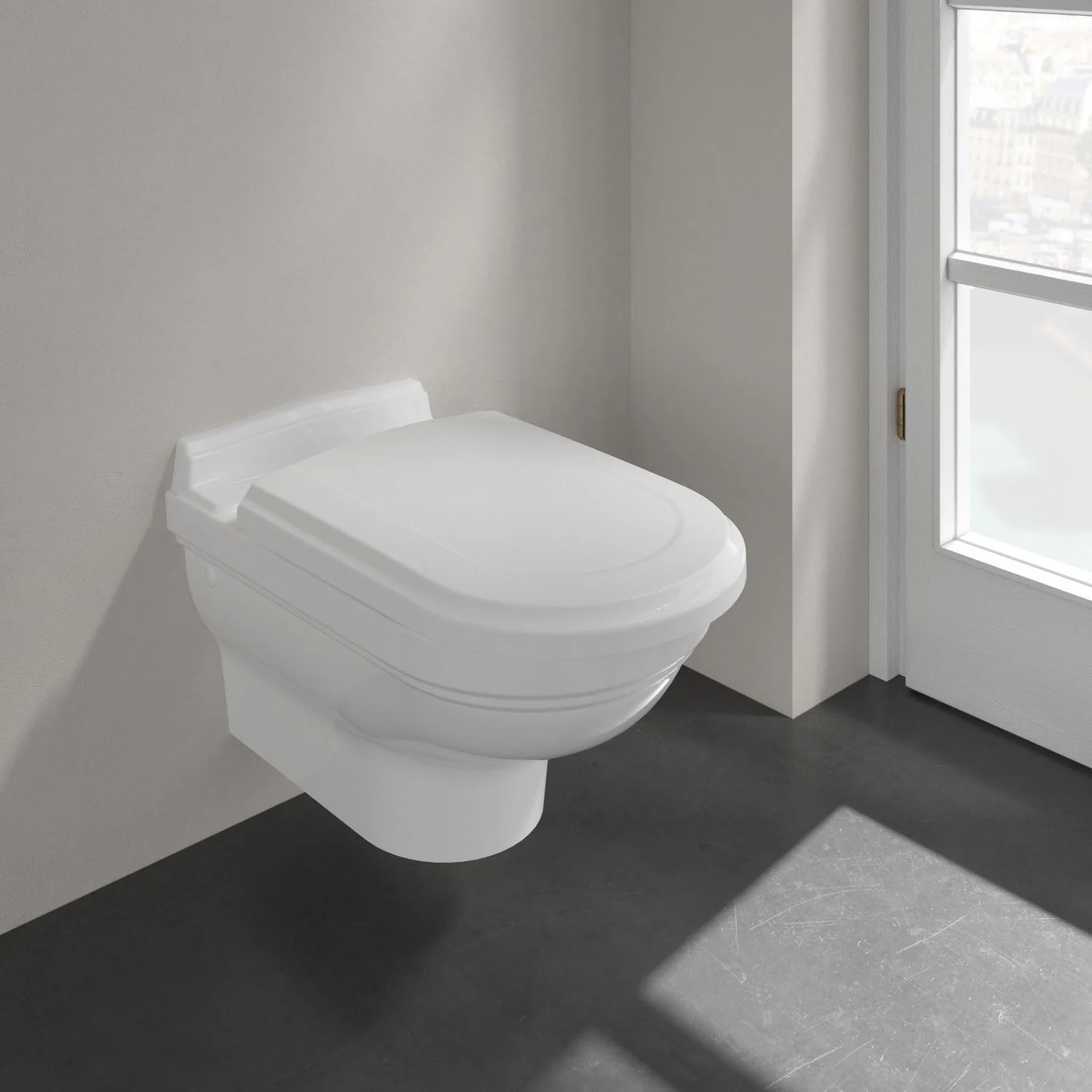 Toaleta podwieszana w nowoczesnej łazience, Villeroy & Boch