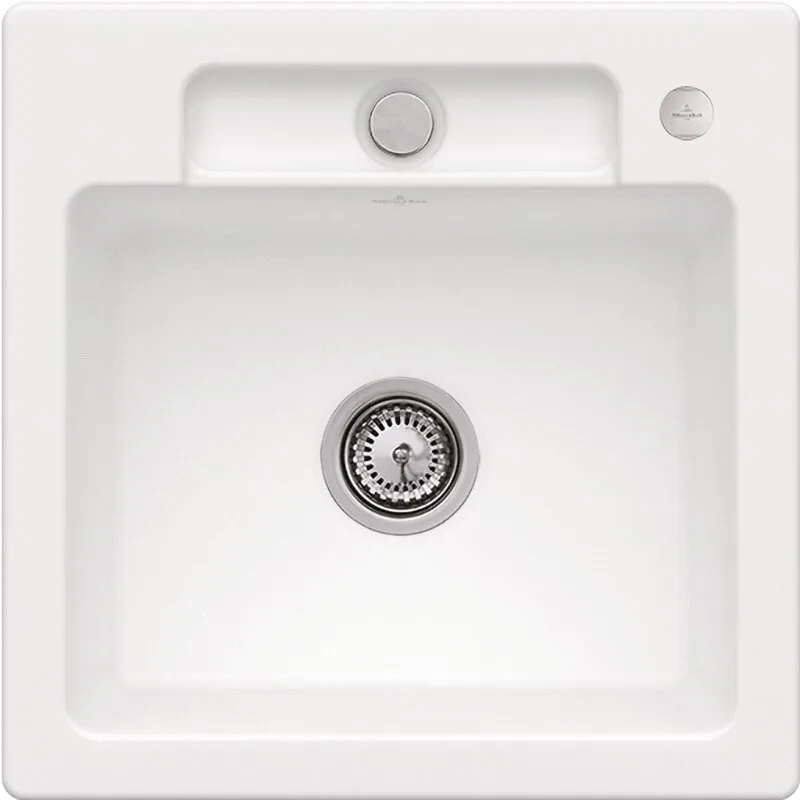 Biały zlew widok z góry, Villeroy & Boch