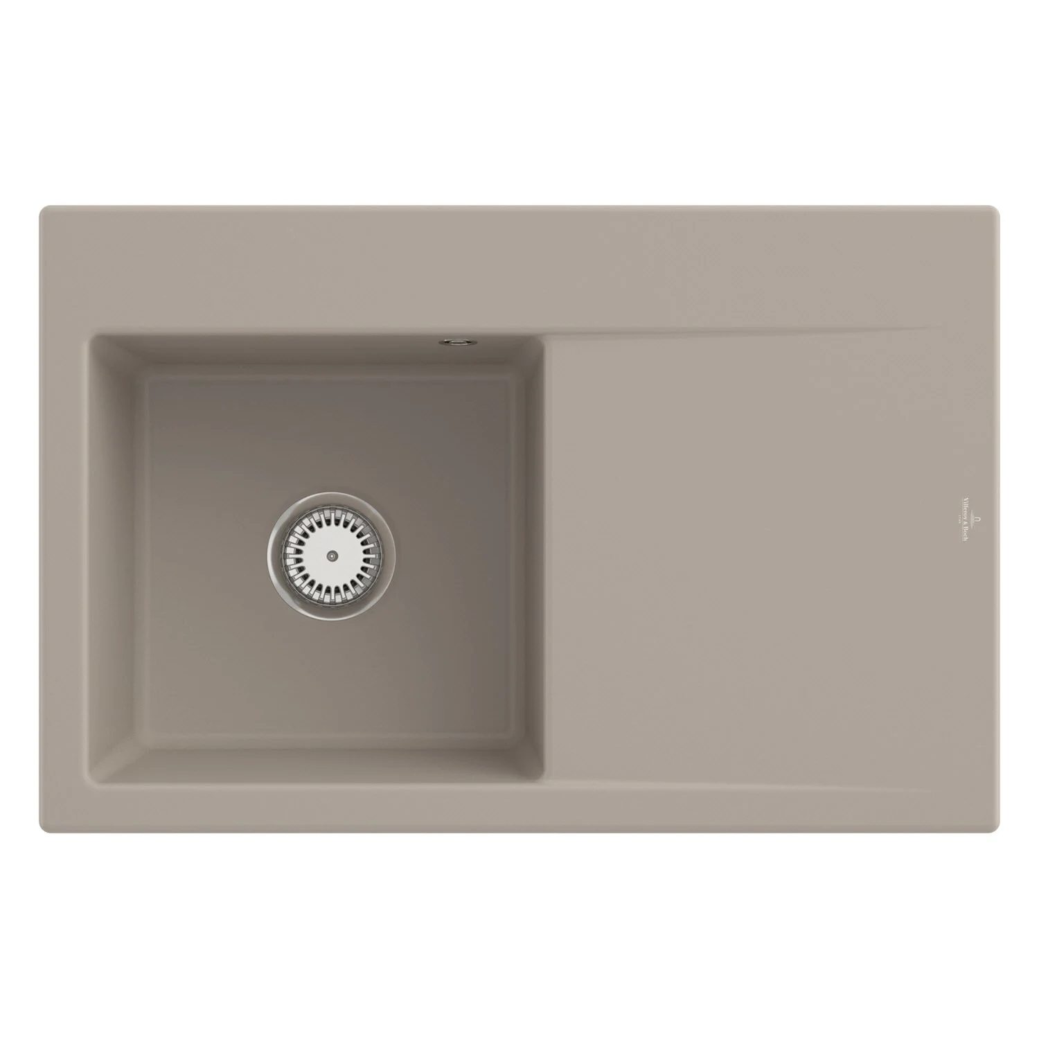 Villeroy & Boch Subway Style 45 Einbauspüle, Ablaufgarnitur mit Handbetätigung, Becken links
