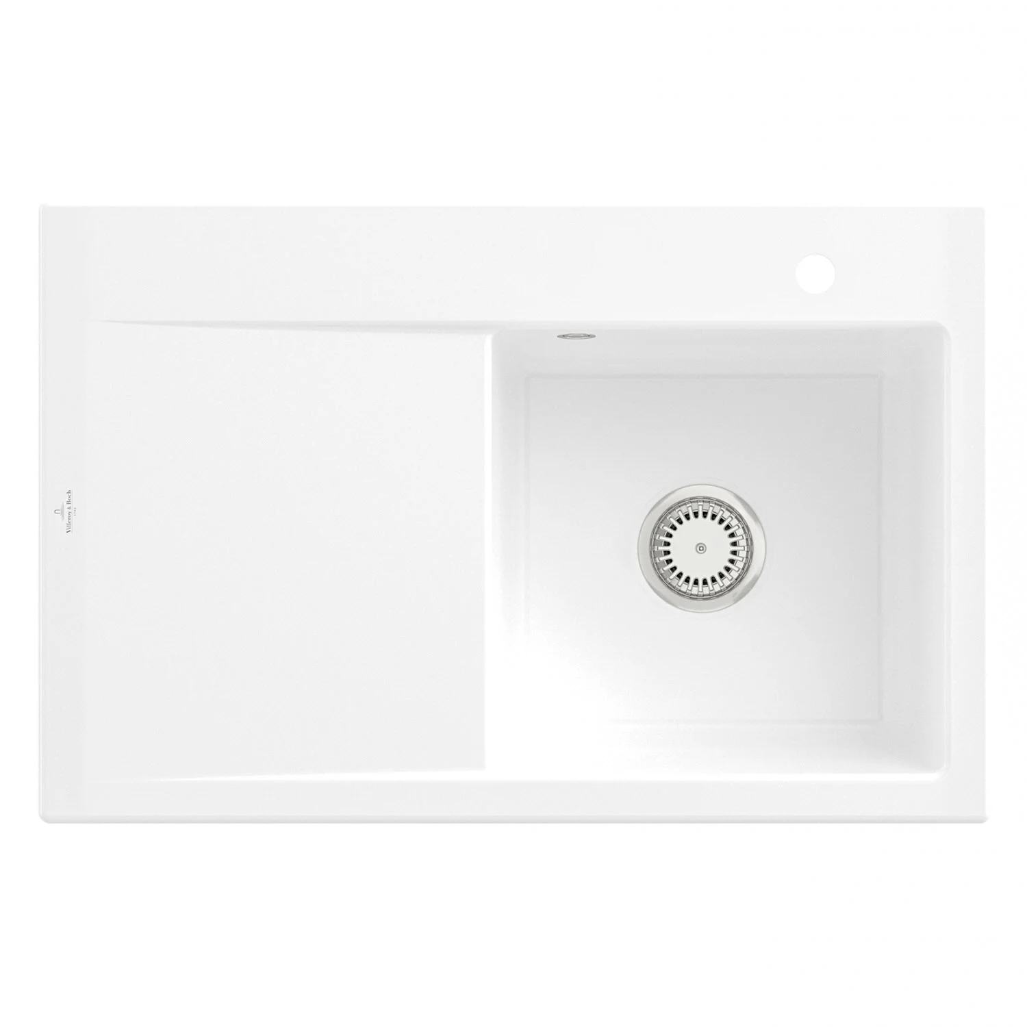 Biały zlew widok z góry, Villeroy & Boch