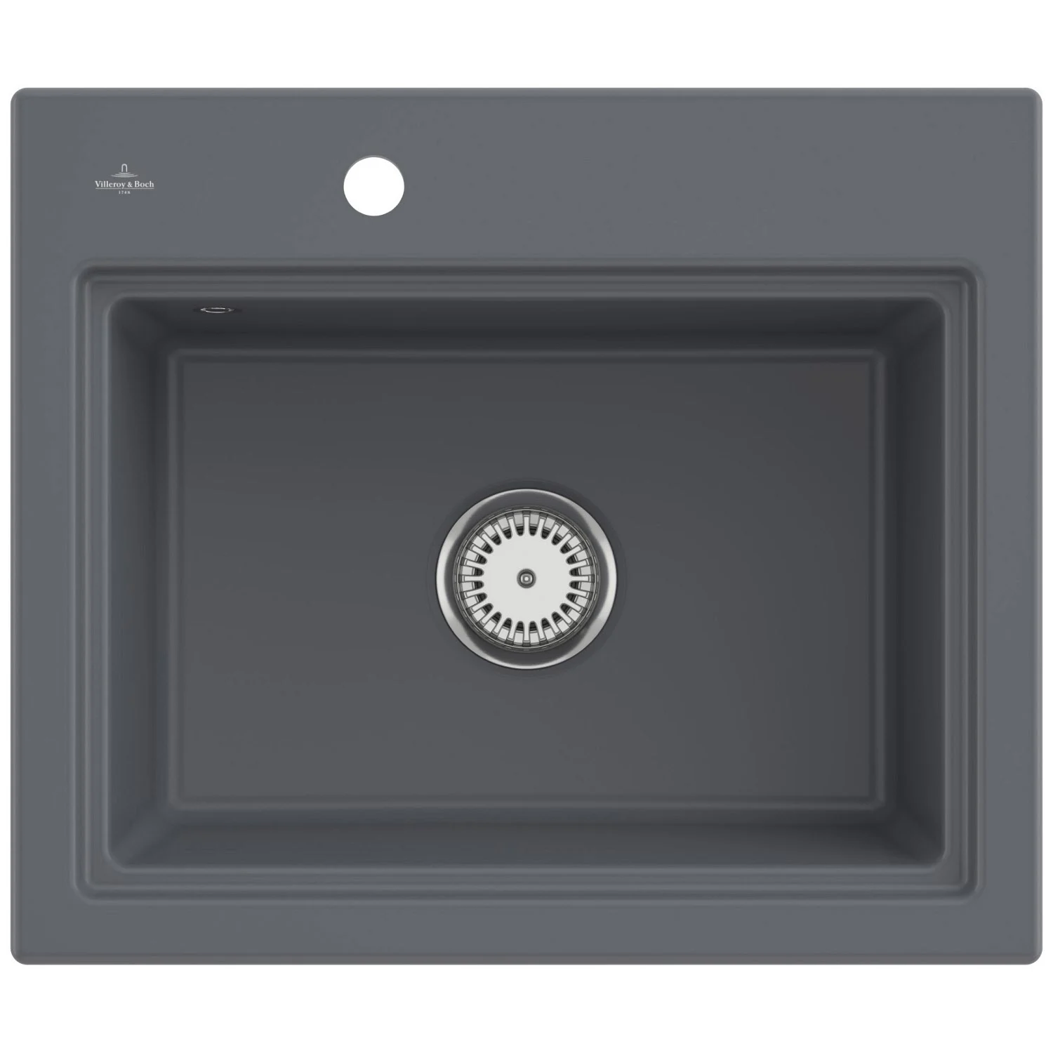 Villeroy & Boch Subway Style 60 S Einbauspüle, Ablaufgarnitur mit Handbetätigung, inkl. Abtropfgitter