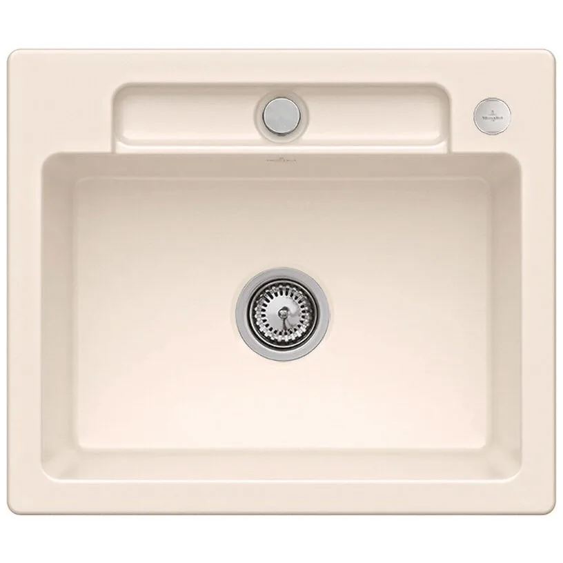 Beżowy zlew widok z góry, Villeroy & Boch