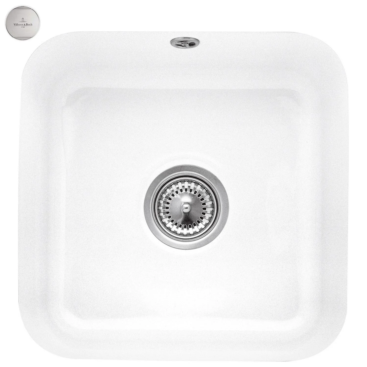 Biały zlew widok z góry, Villeroy & Boch